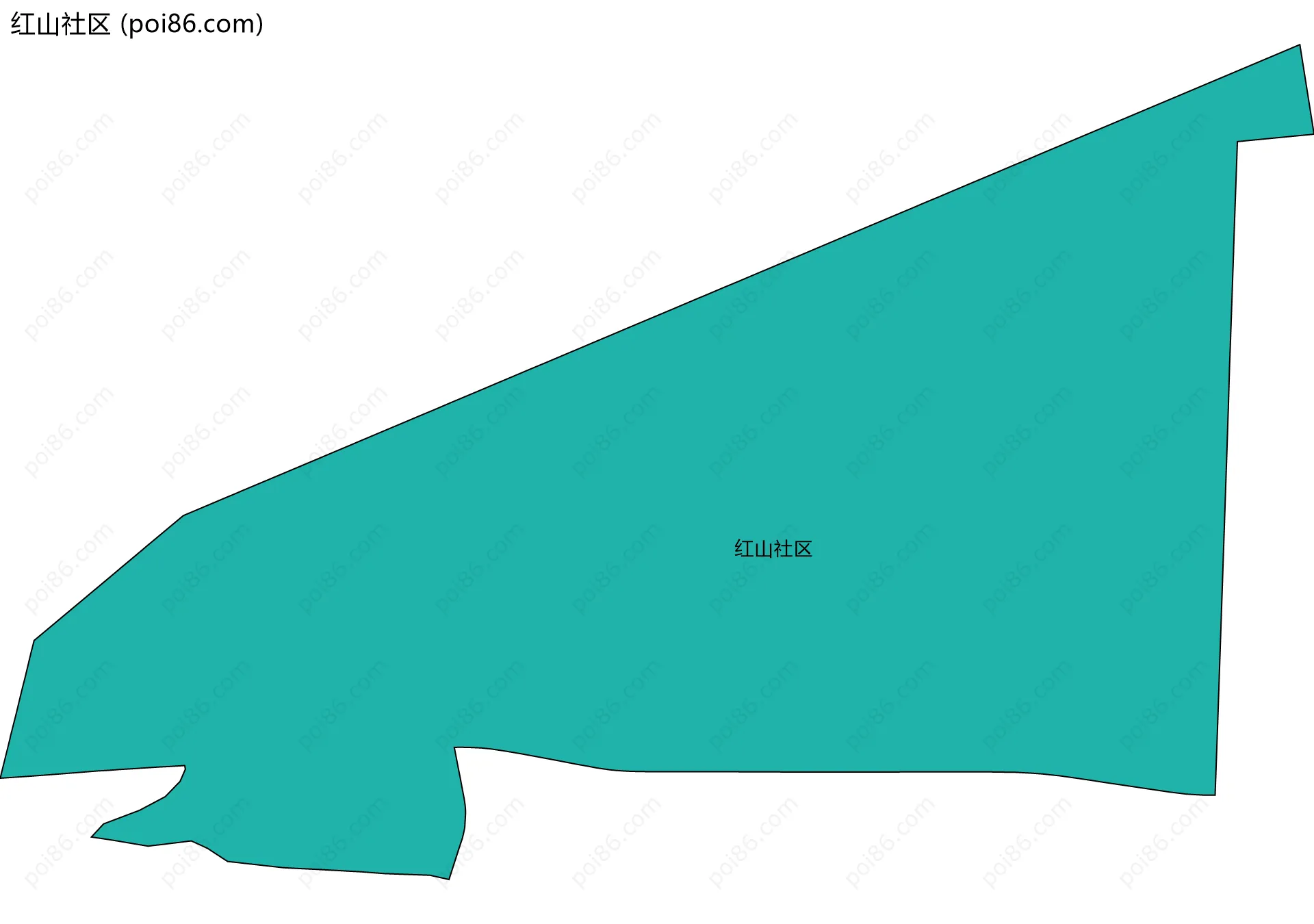 红山社区边界地图
