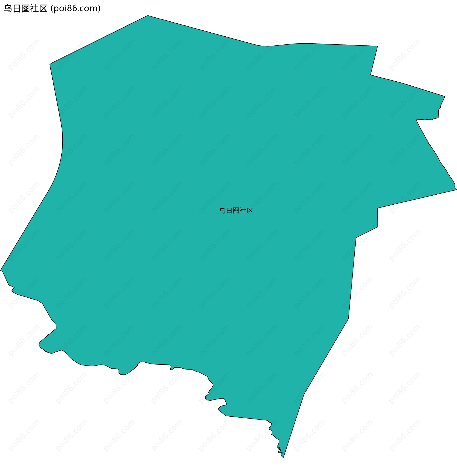 乌日图社区边界地图