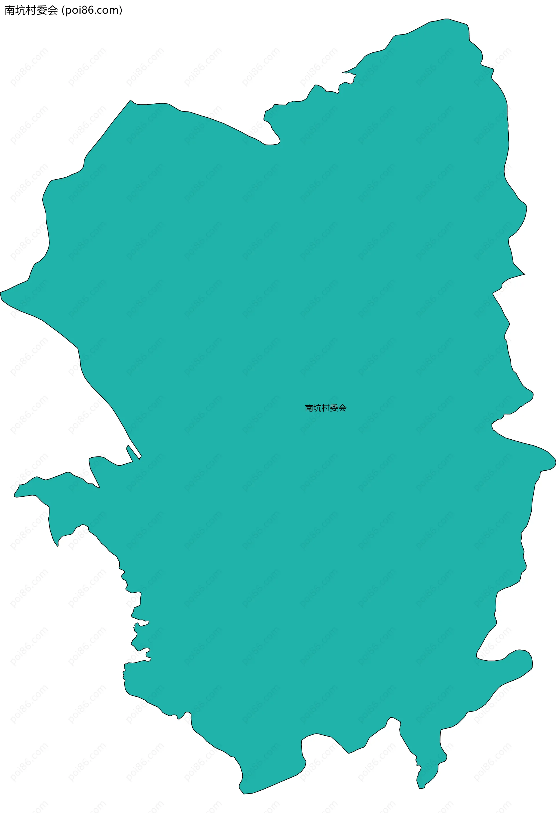 南坑村委会边界地图