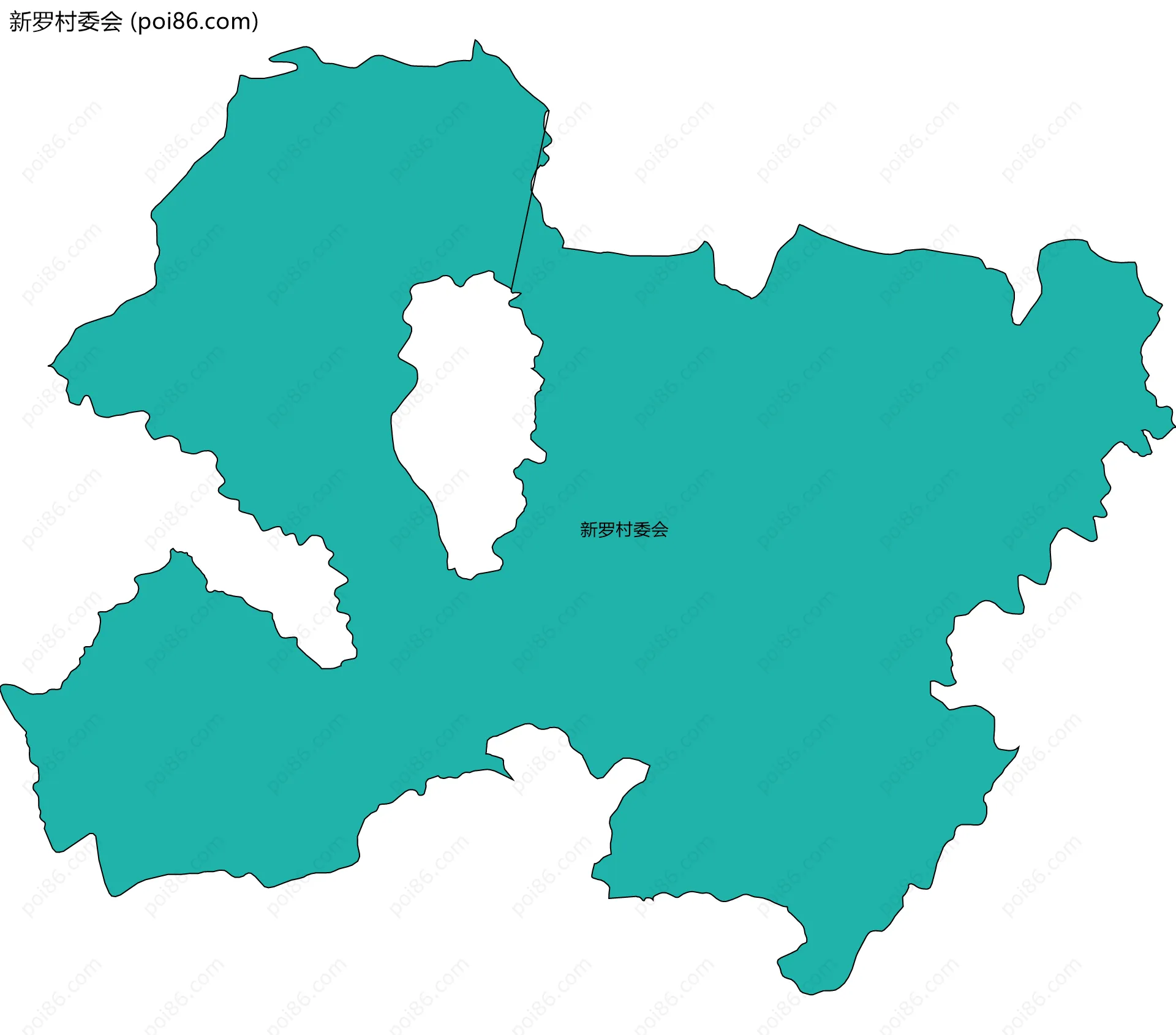 新罗村委会边界地图