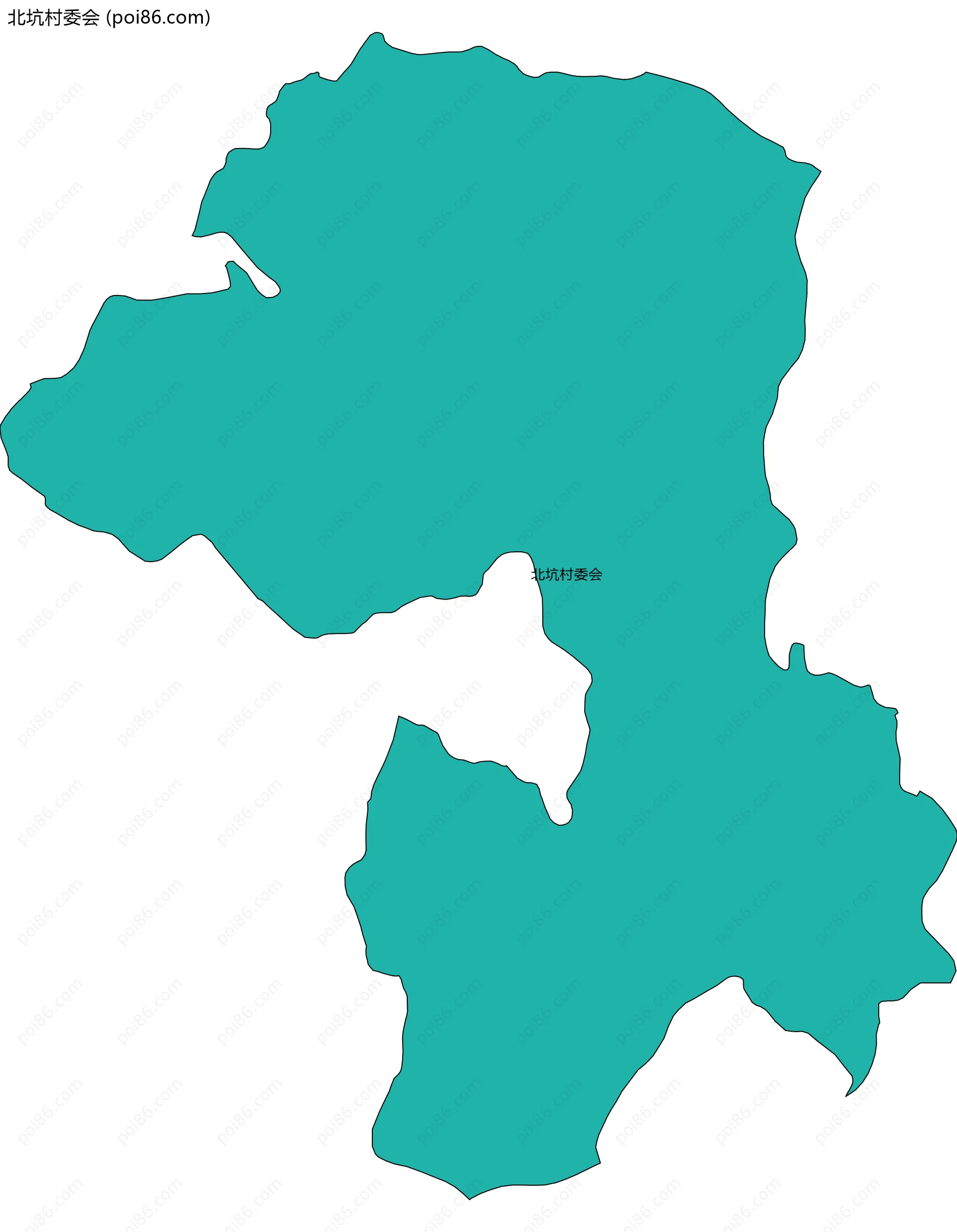 北坑村委会边界地图