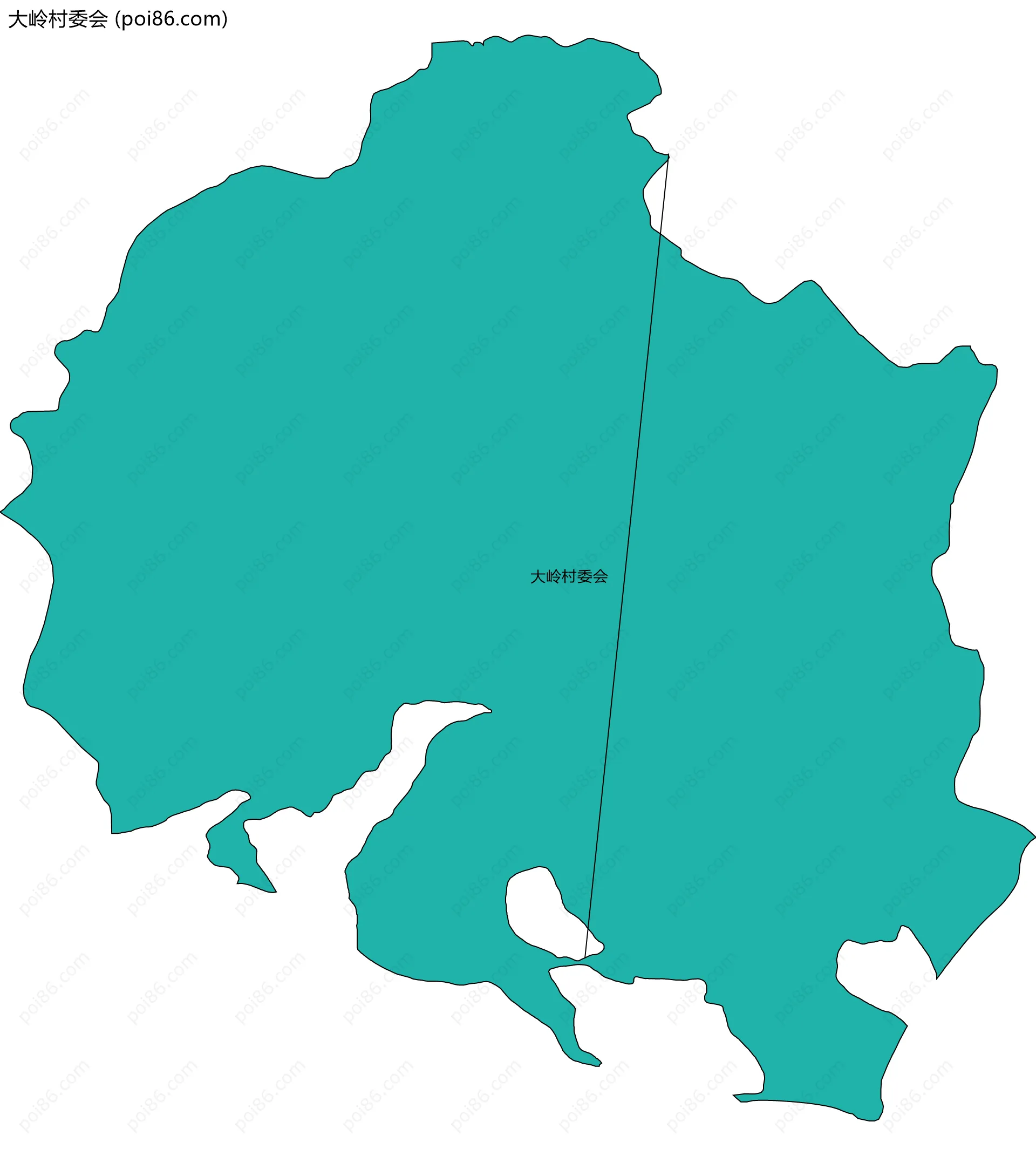 大岭村委会边界地图