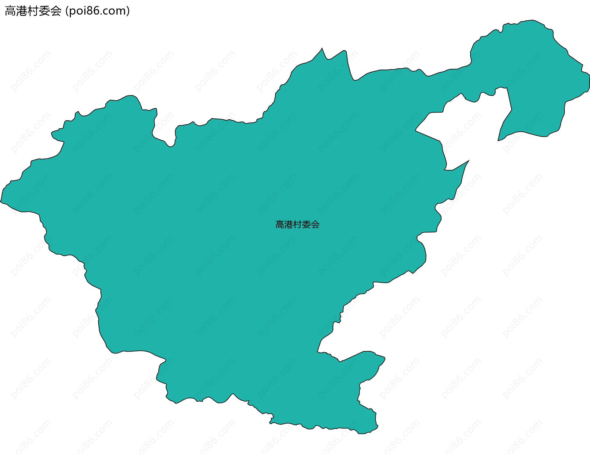 高港村委会边界地图