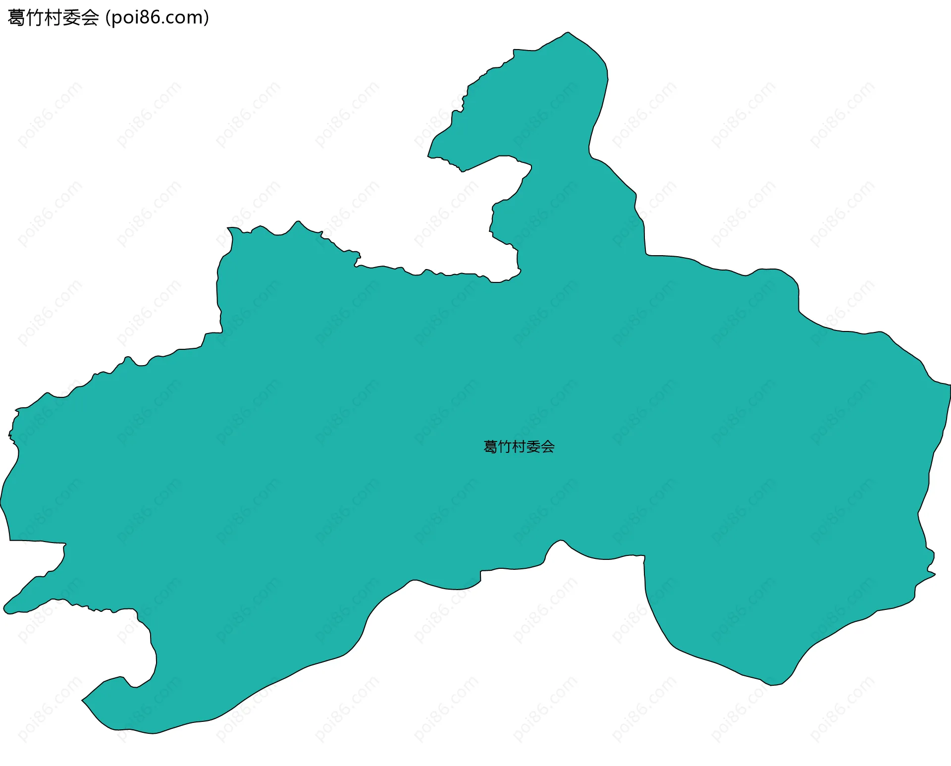 葛竹村委会边界地图