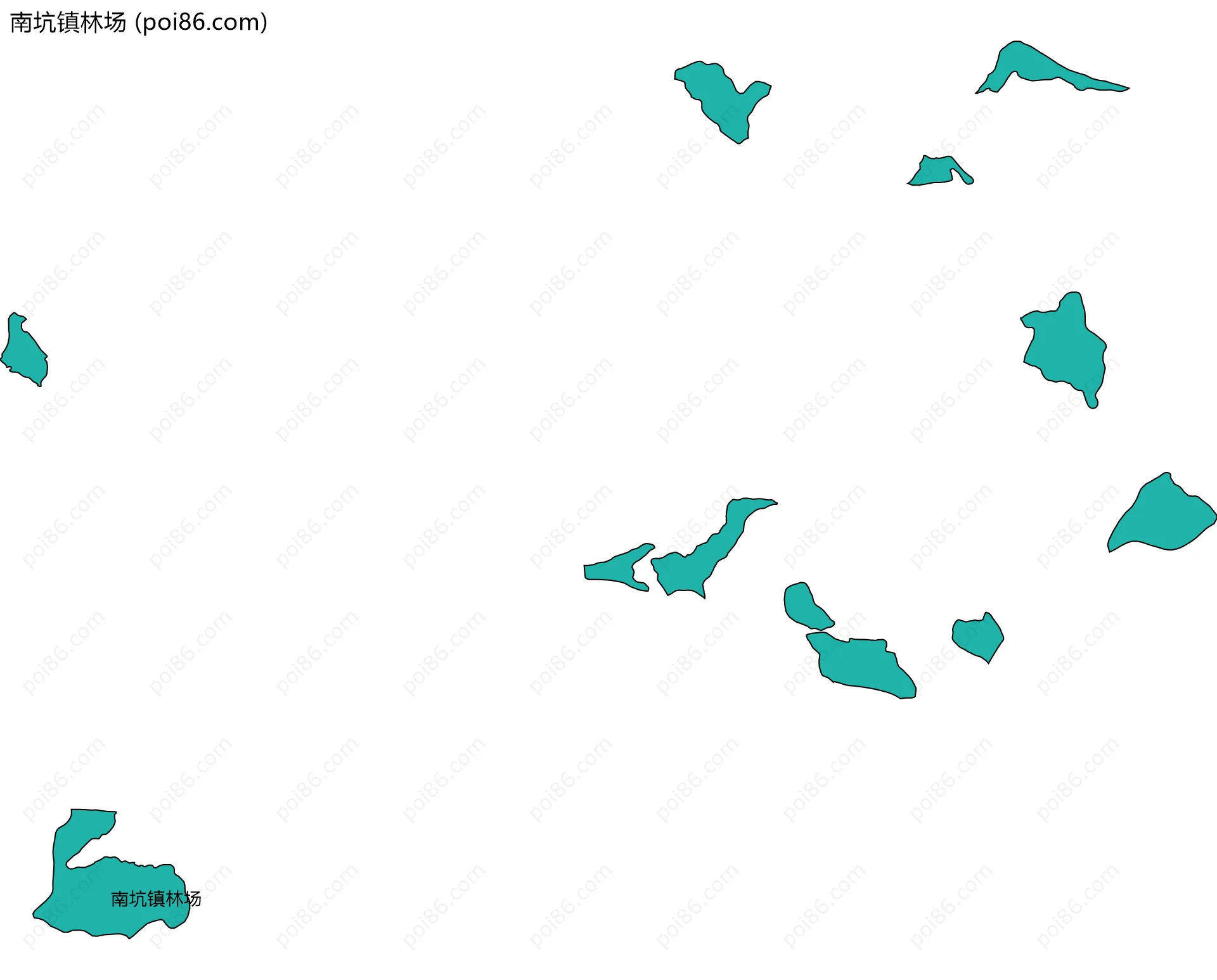 南坑镇林场边界地图