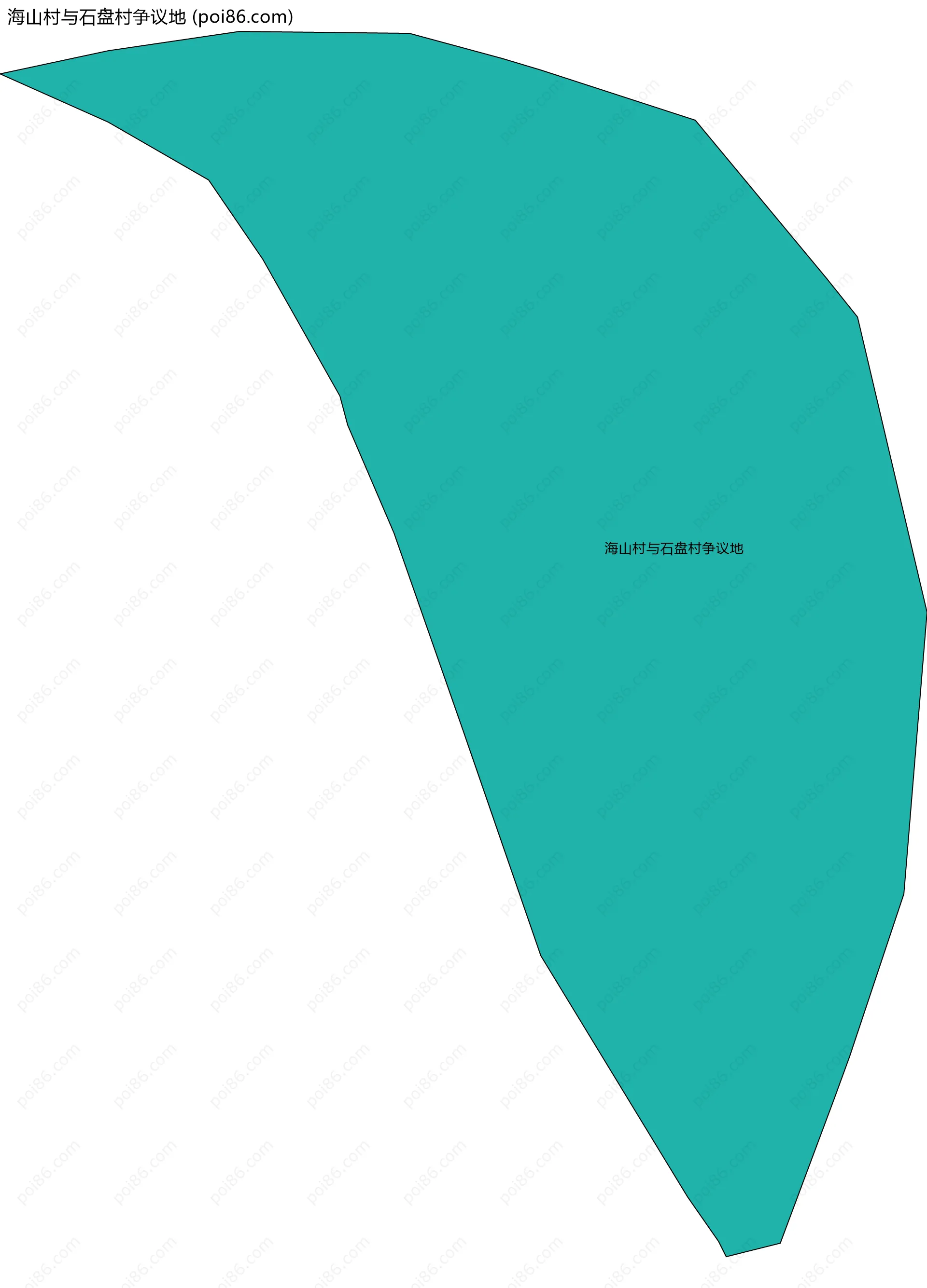 海山村与石盘村争议地边界地图