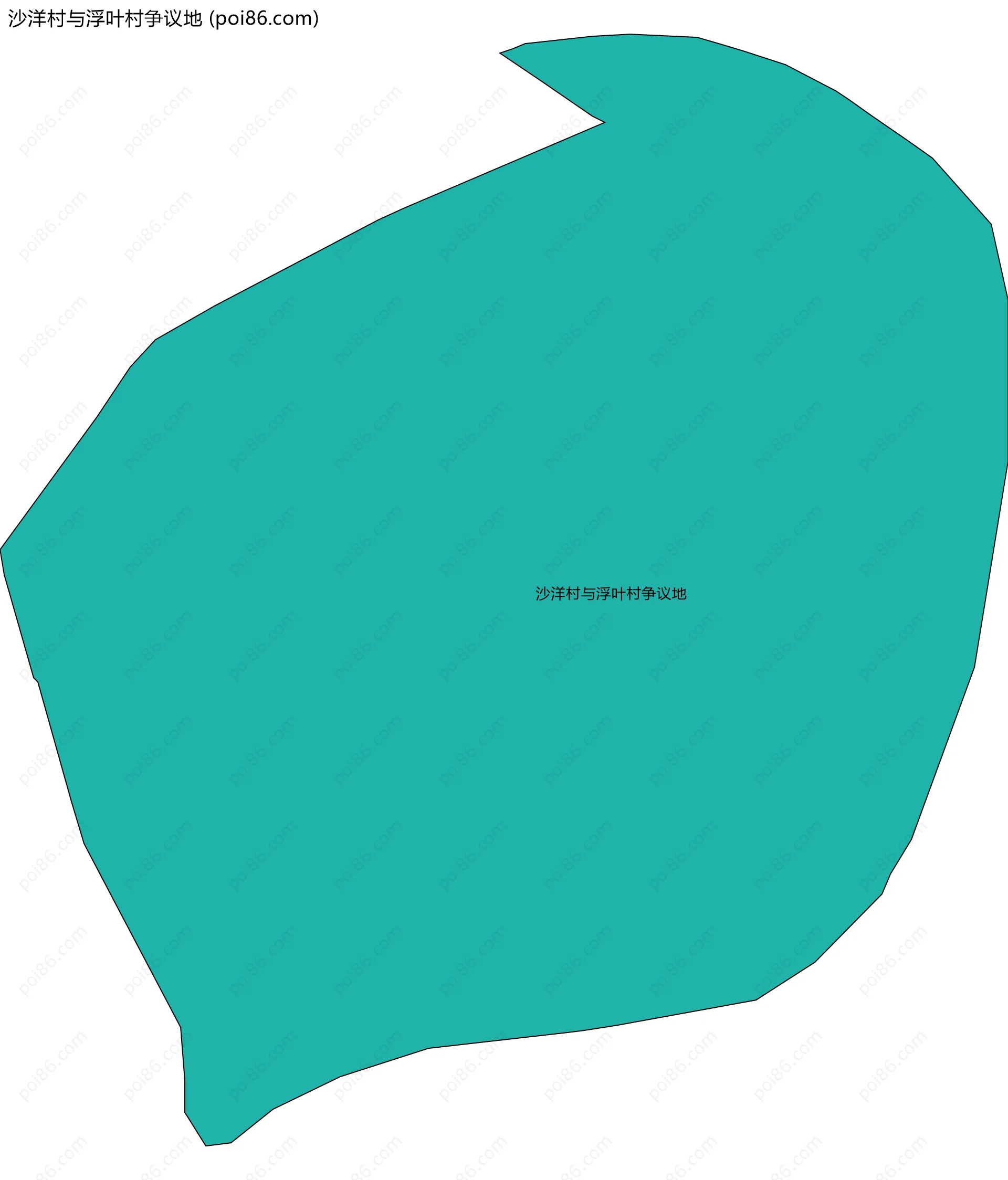 沙洋村与浮叶村争议地边界地图