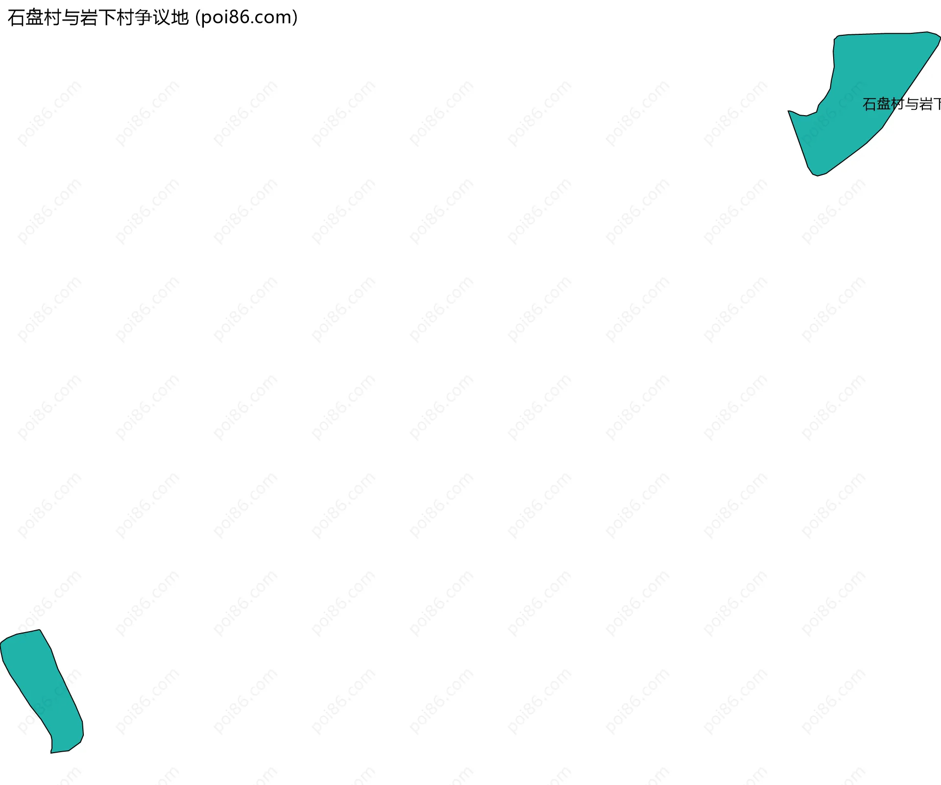 石盘村与岩下村争议地边界地图