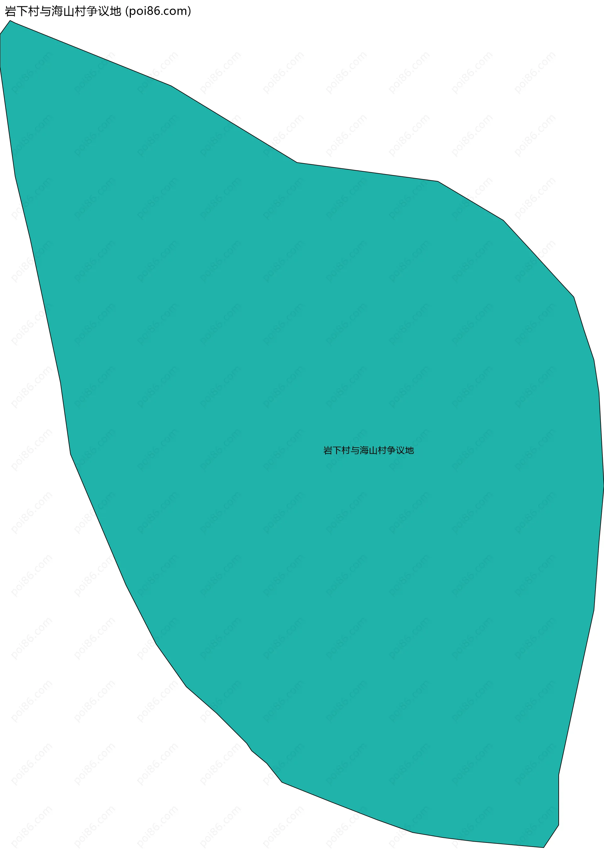 岩下村与海山村争议地边界地图