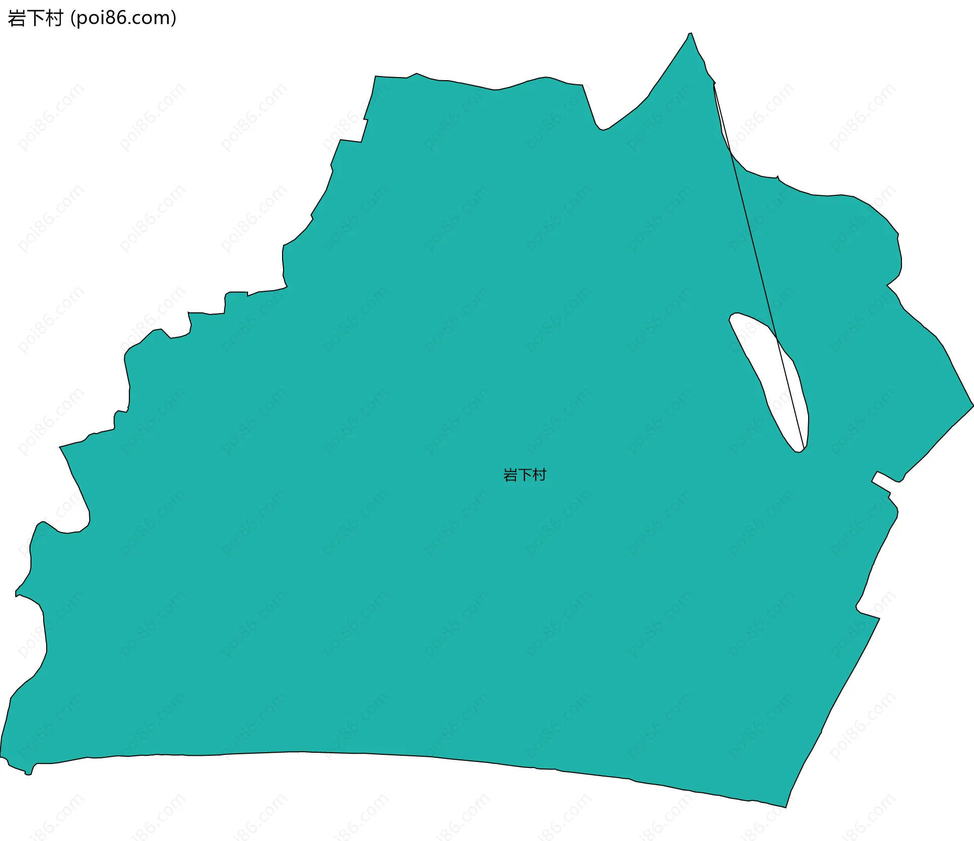 岩下村边界地图