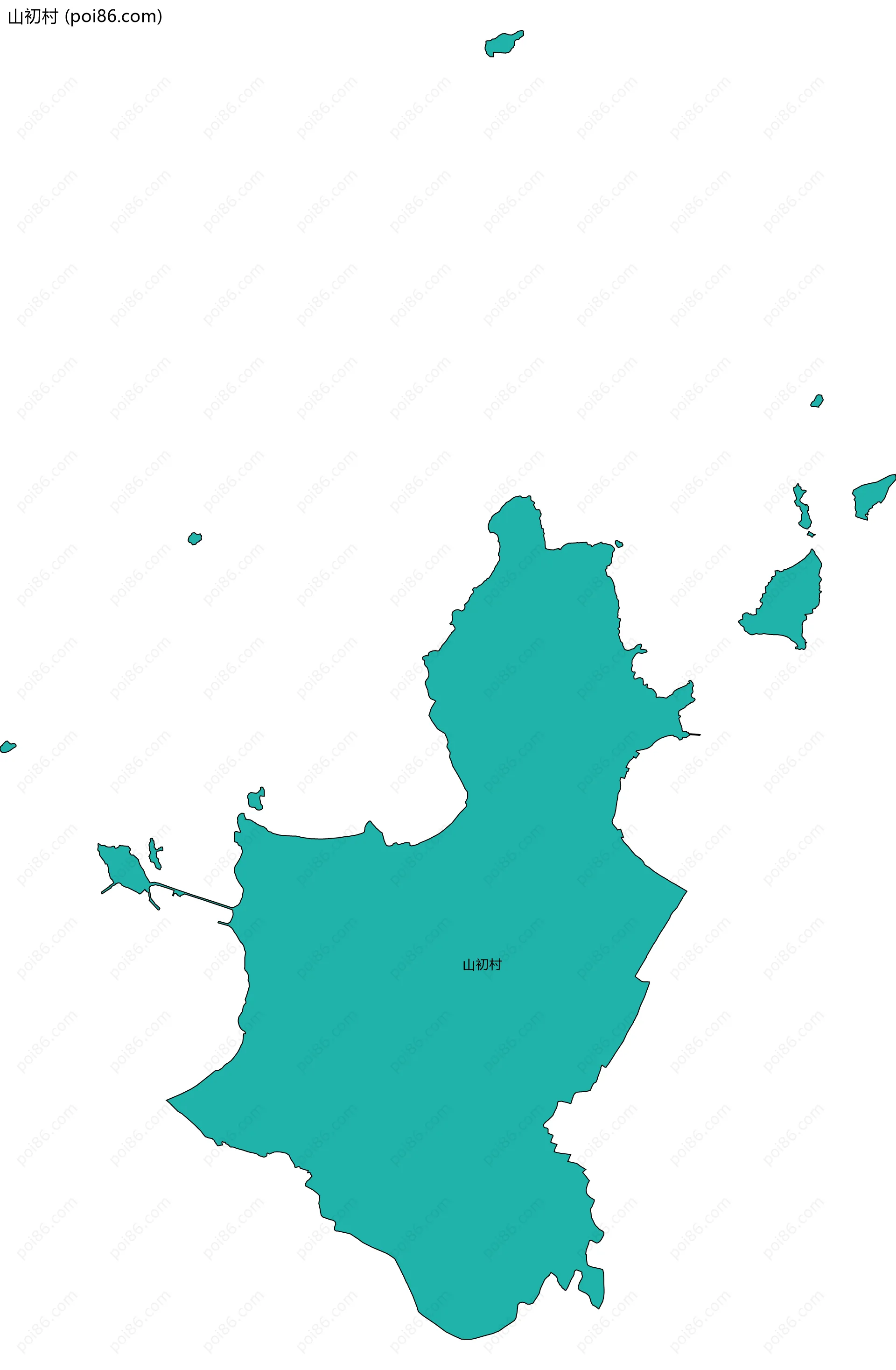 山初村边界地图