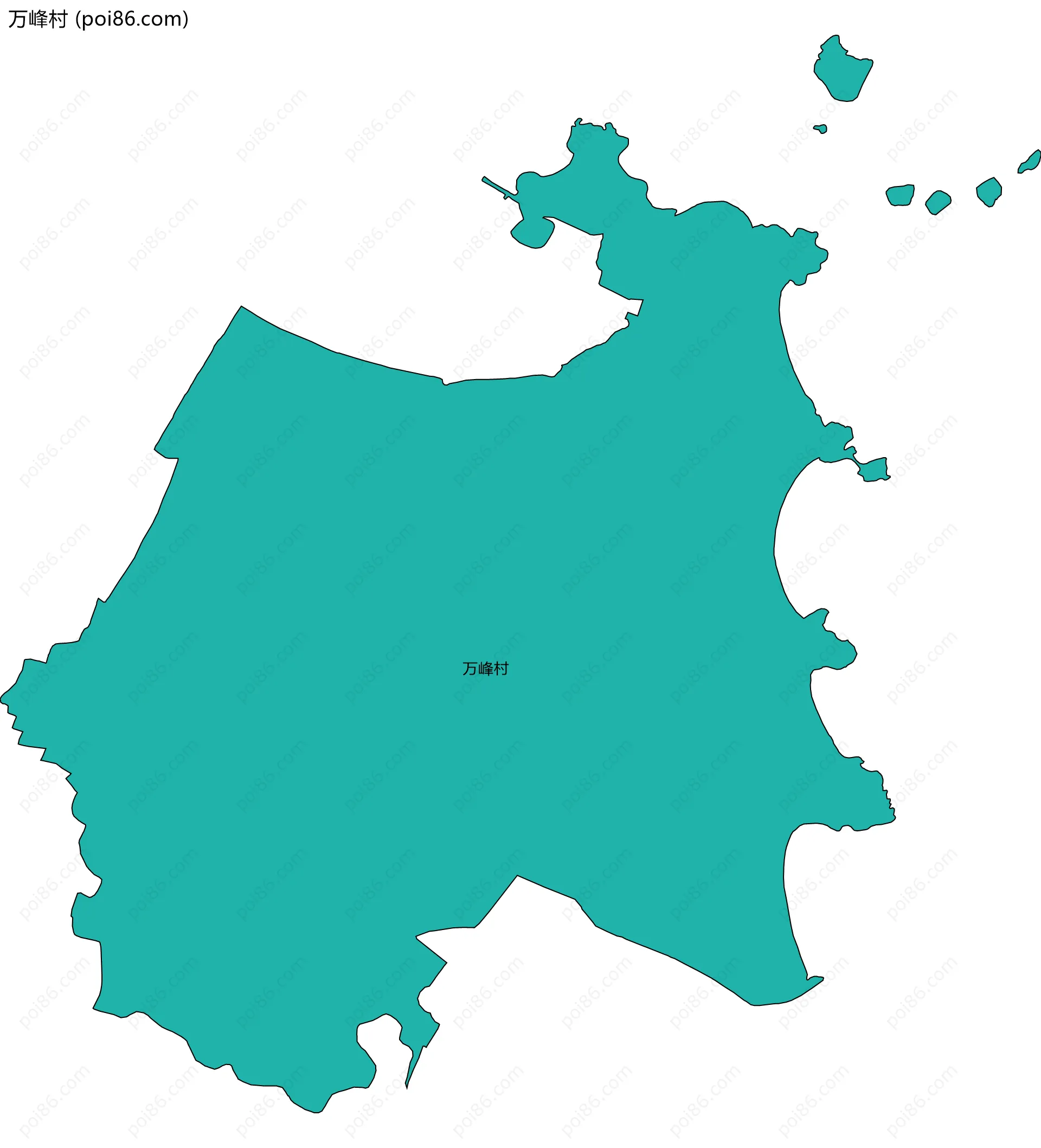 万峰村边界地图