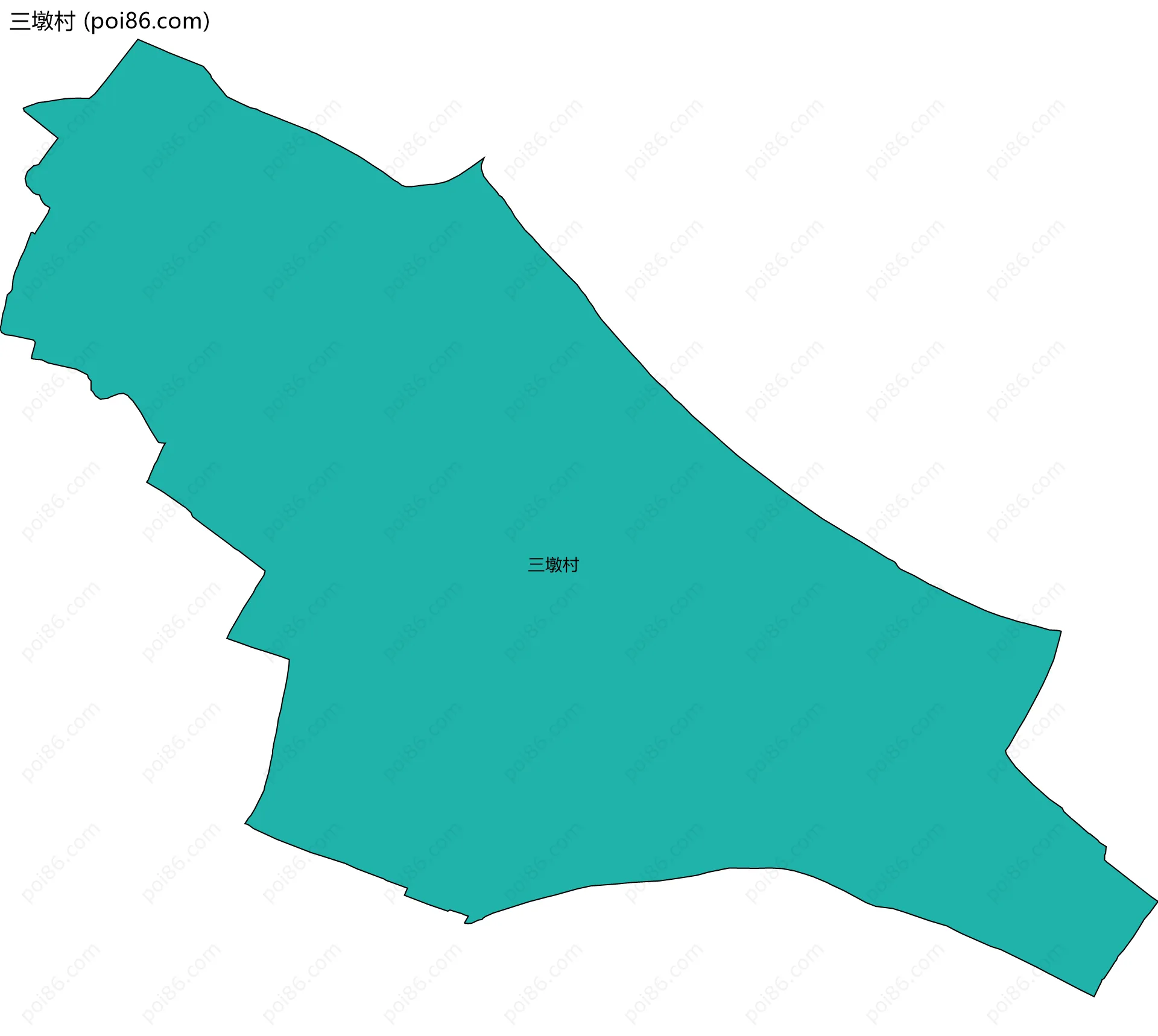 三墩村边界地图