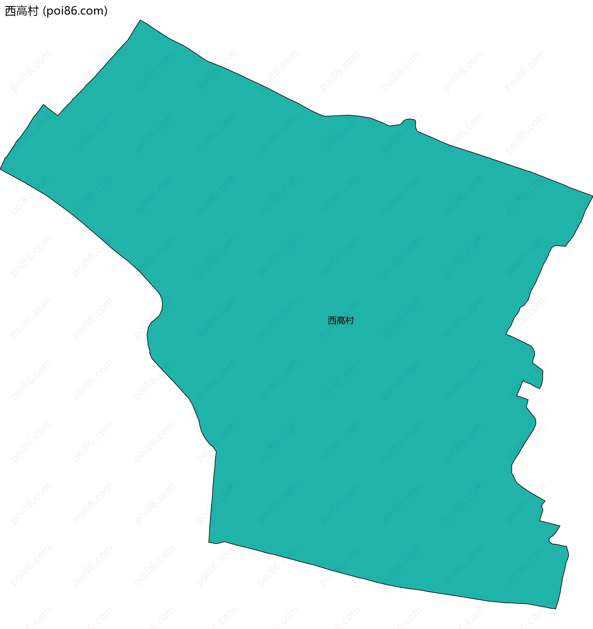 西高村边界地图