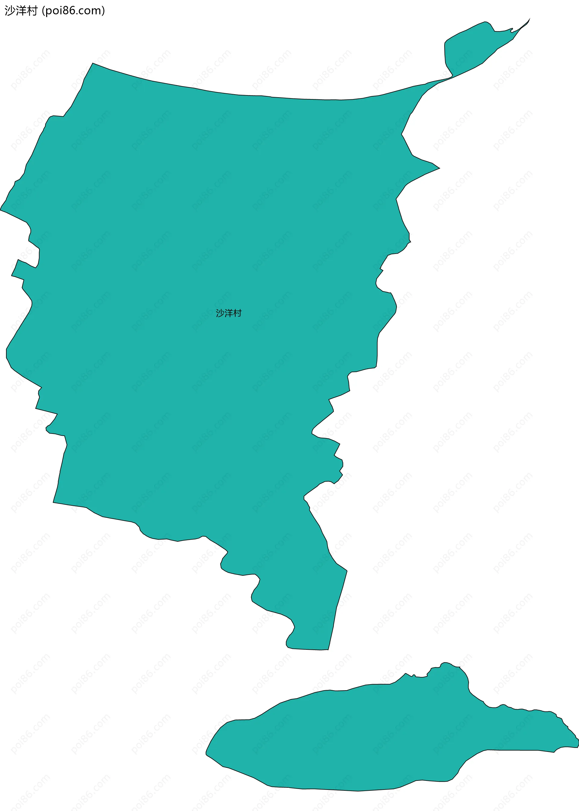 沙洋村边界地图