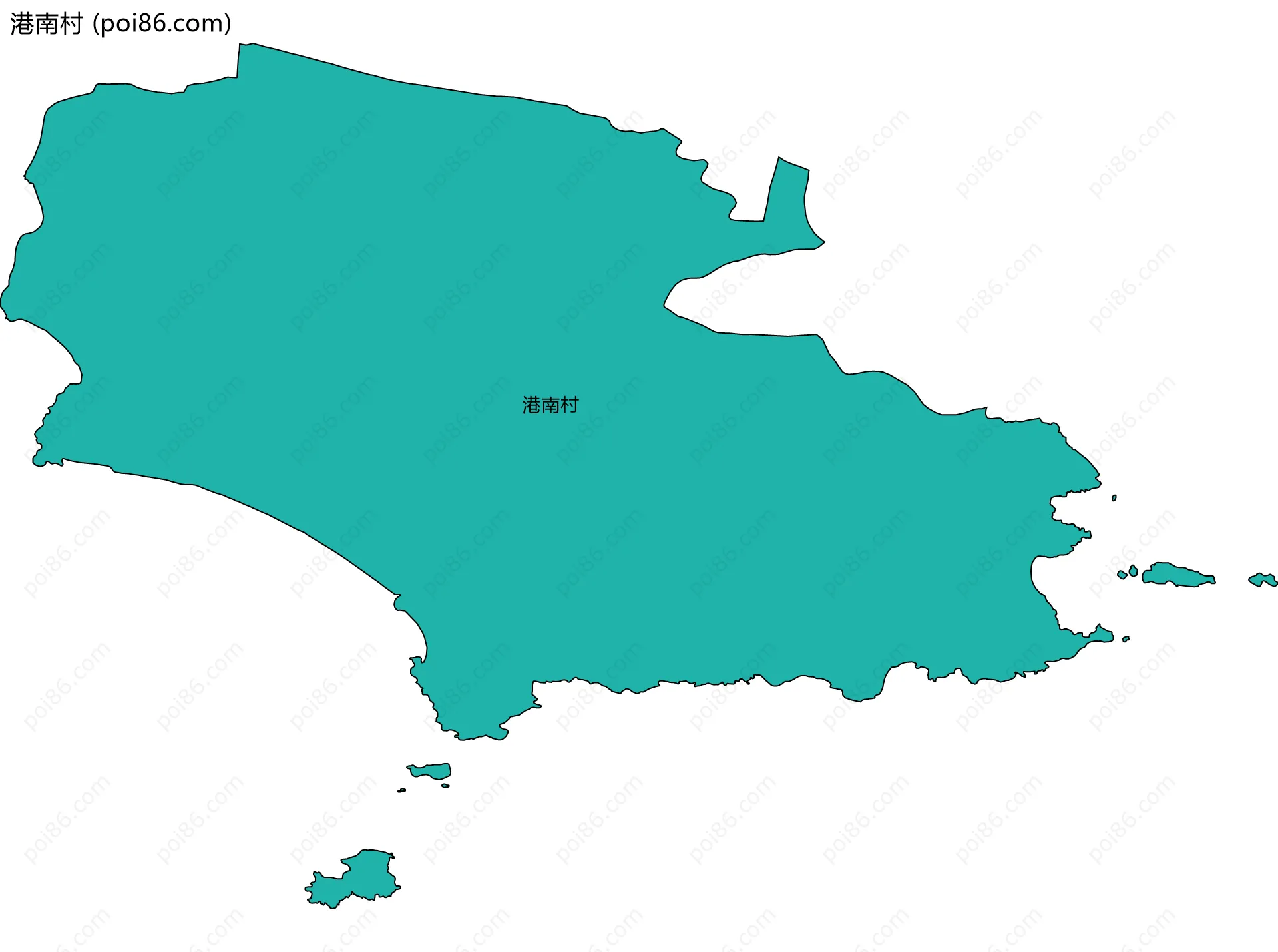 港南村边界地图