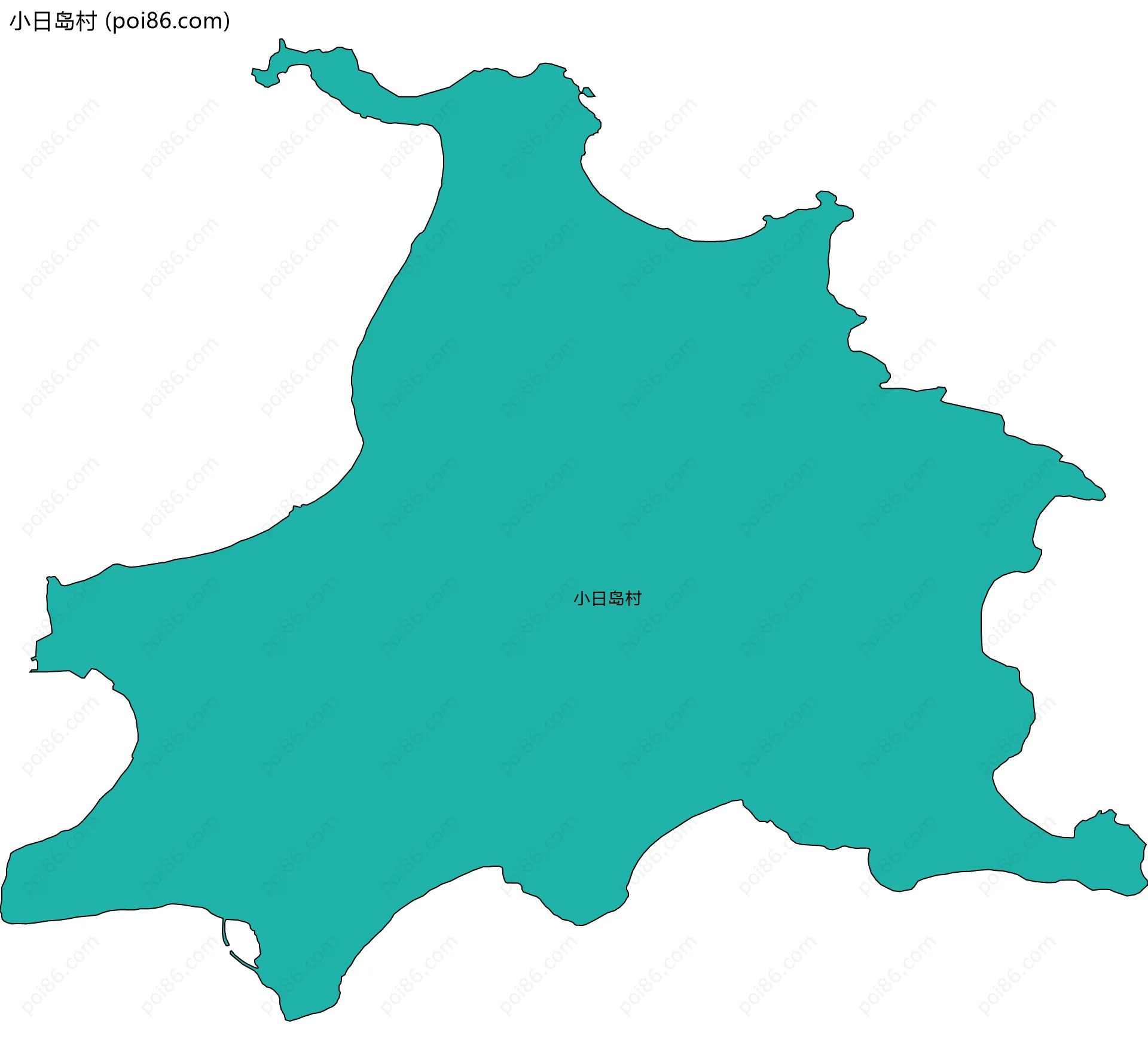 小日岛村边界地图