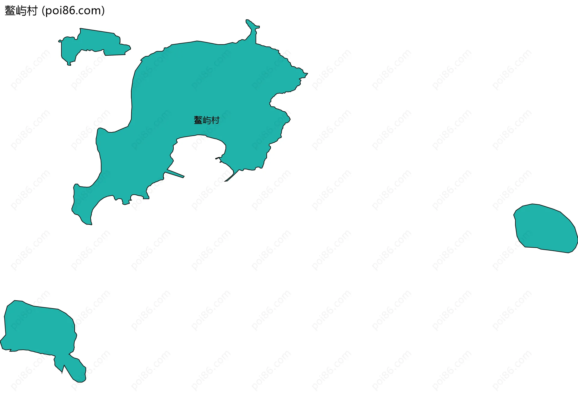 鳌屿村边界地图