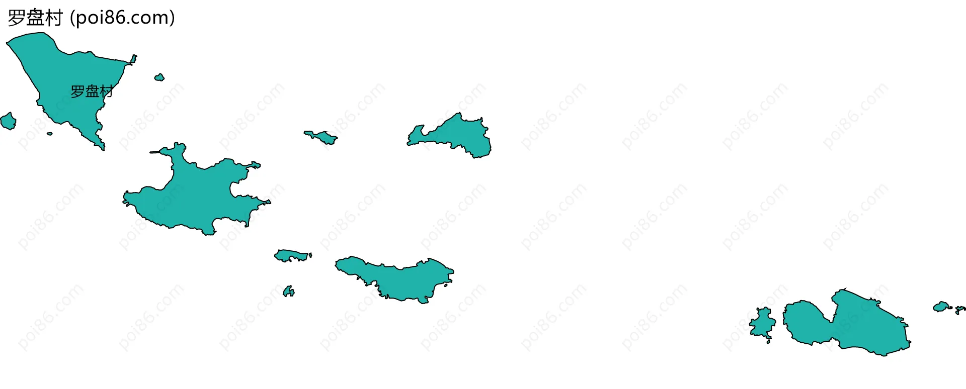 罗盘村边界地图