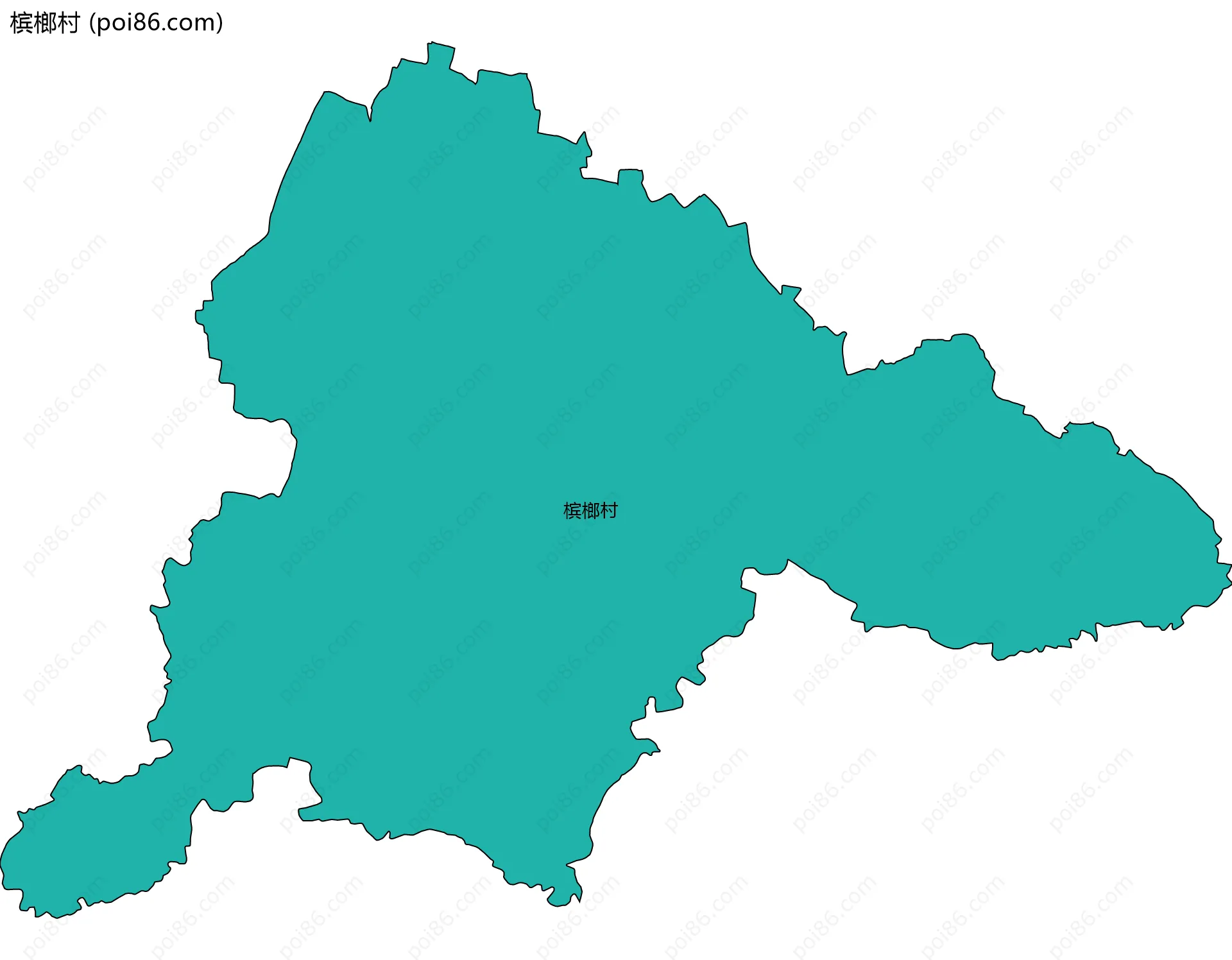 槟榔村边界地图