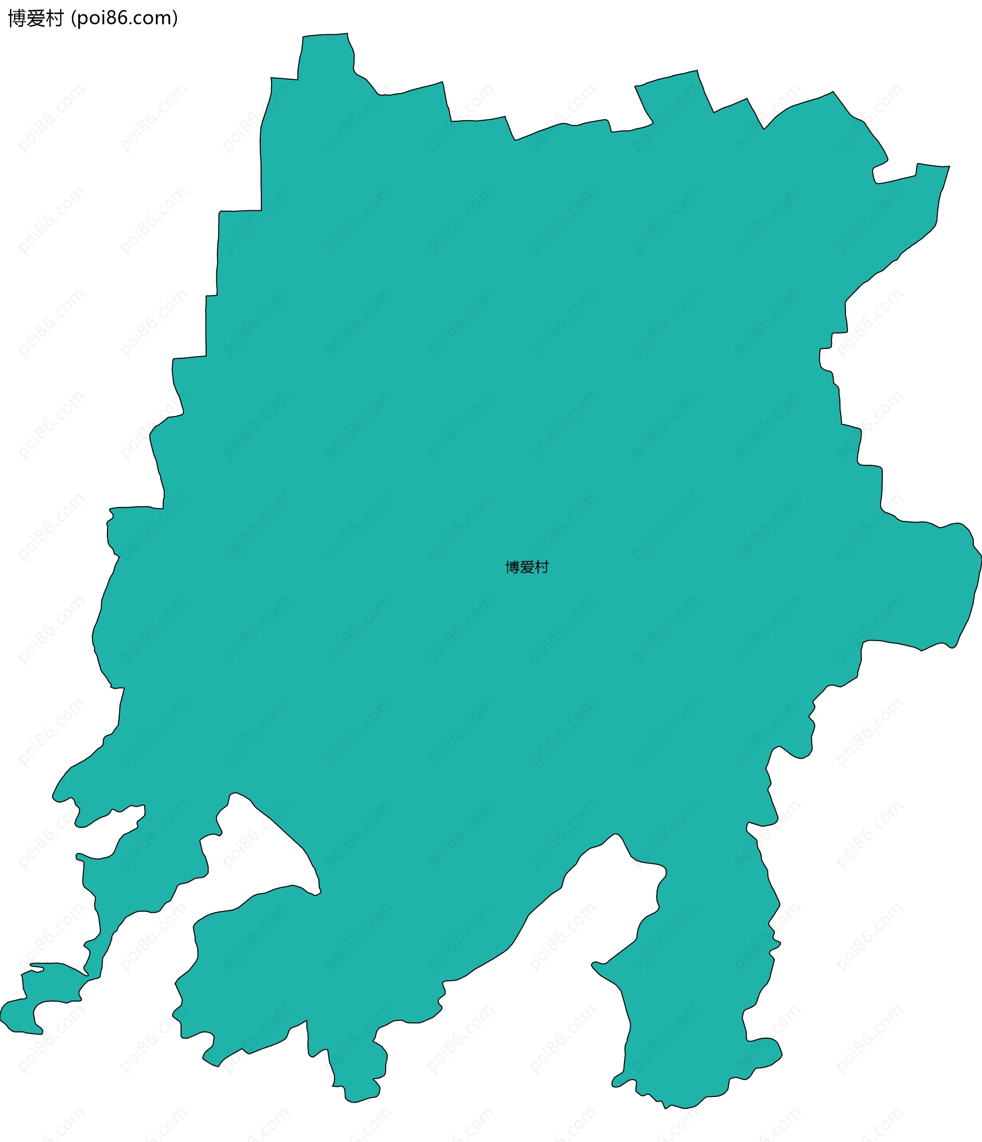 博爱村边界地图