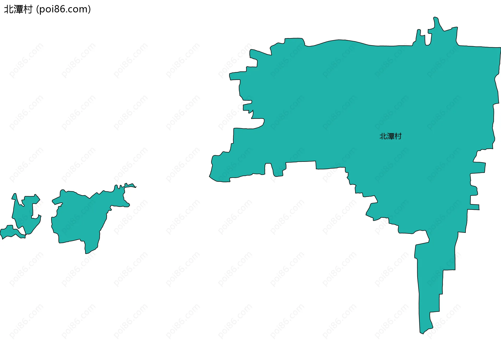 北潭村边界地图