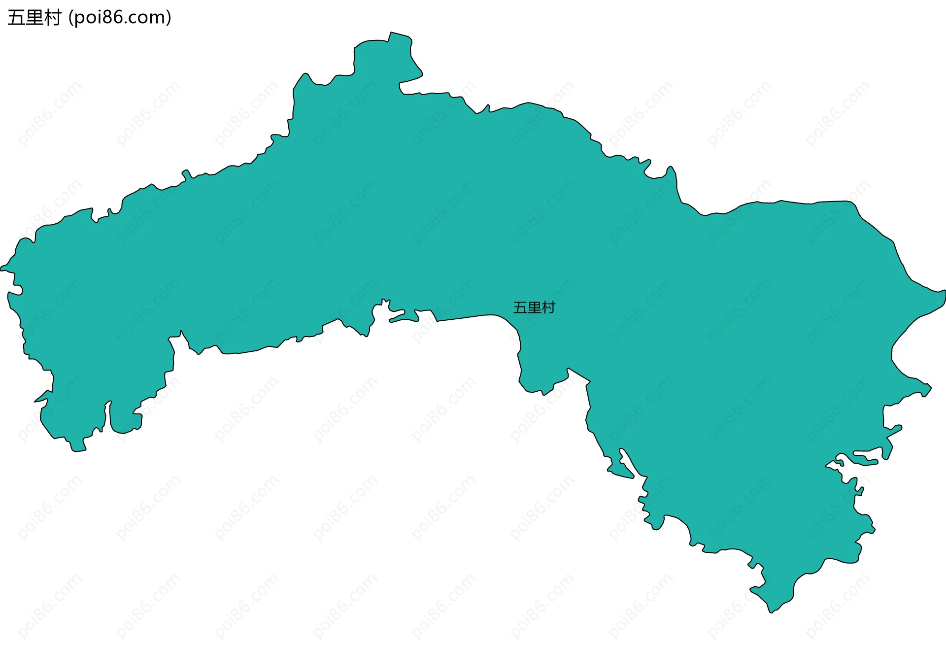 五里村边界地图