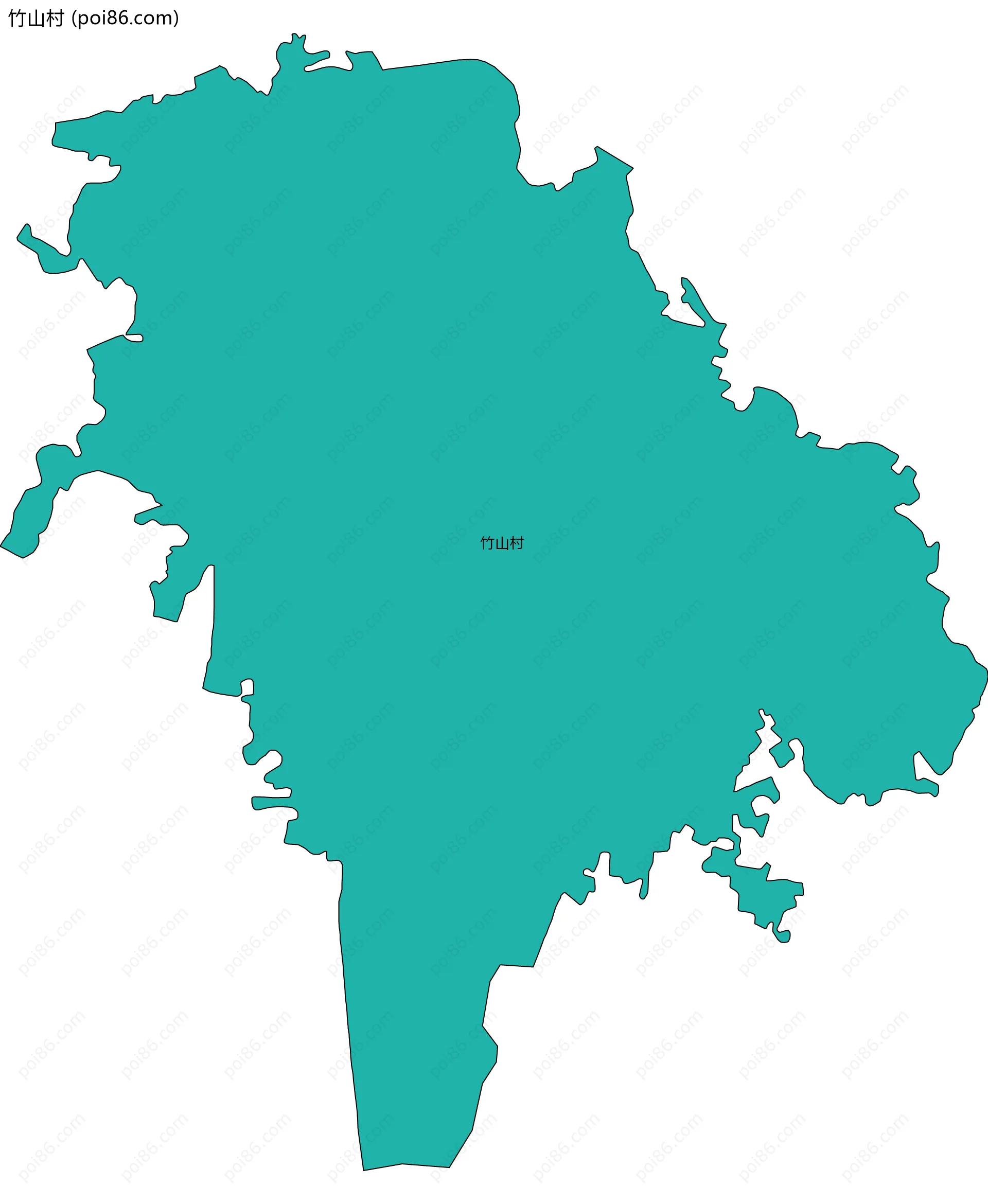 竹山村边界地图