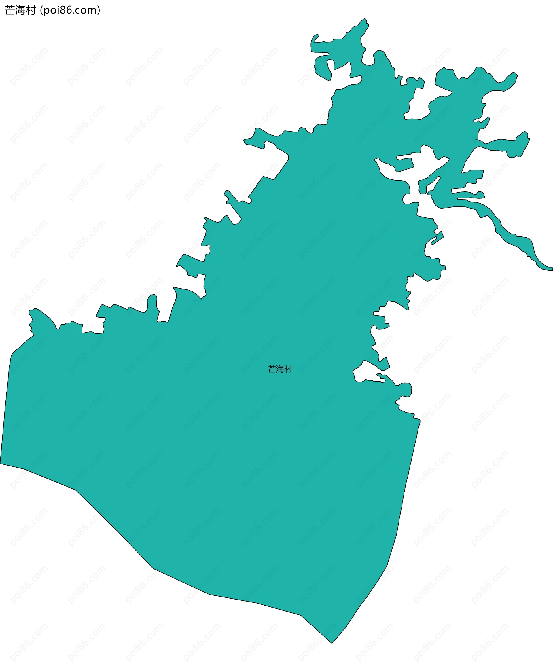 芒海村边界地图