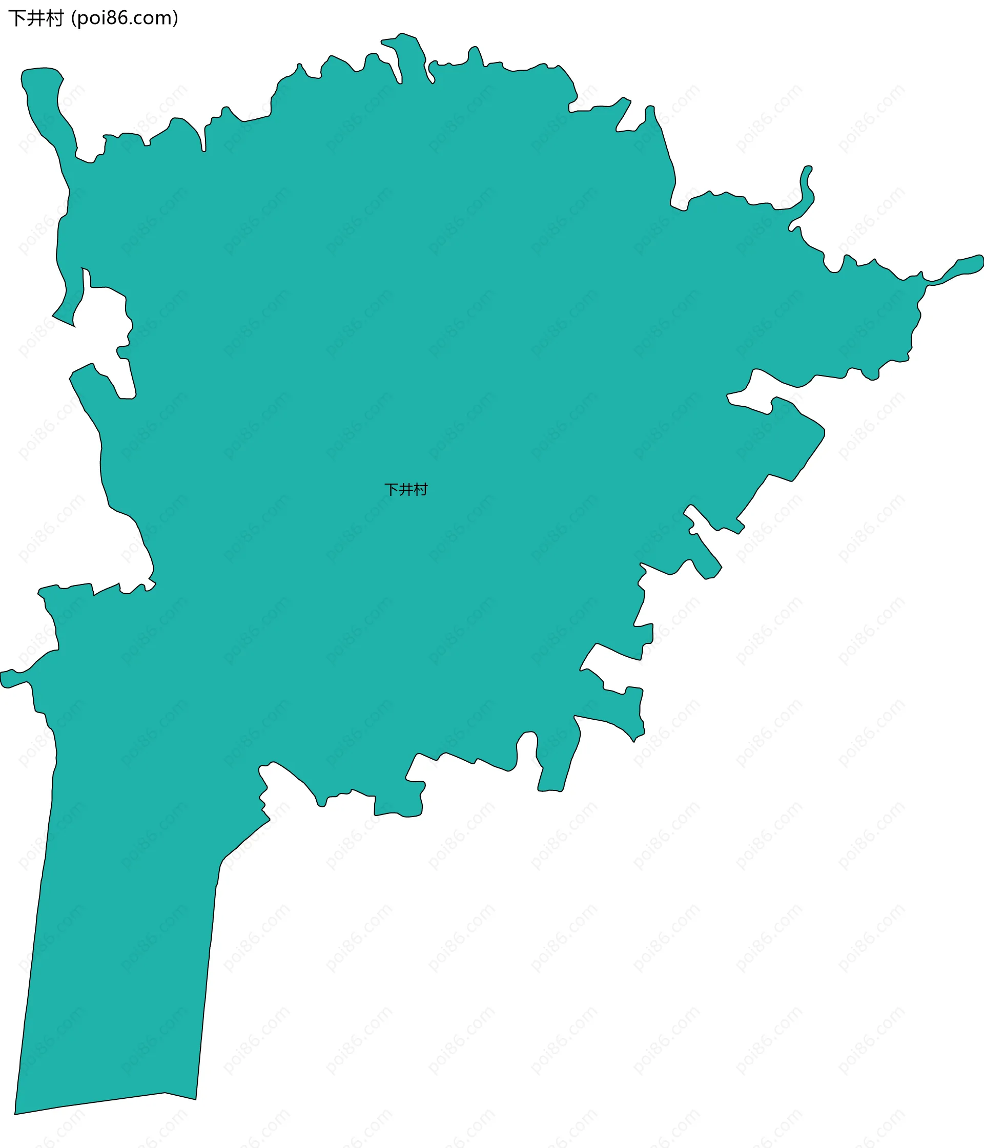 下井村边界地图