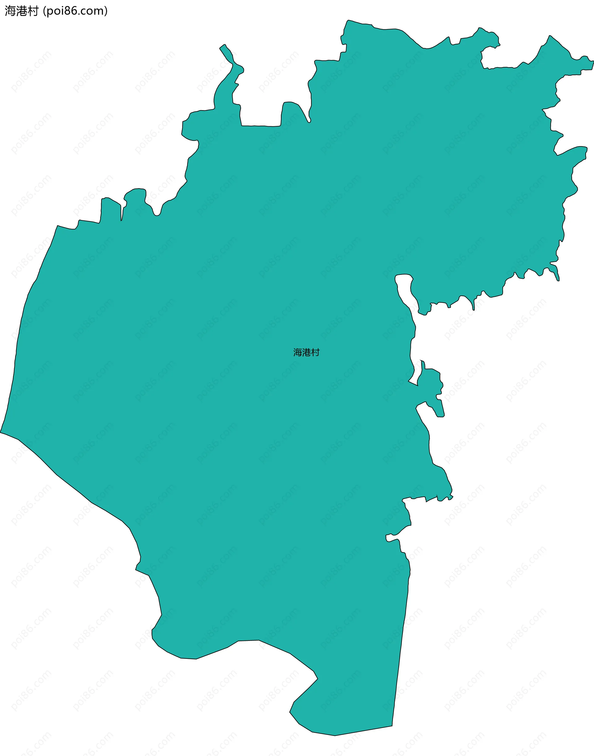 海港村边界地图