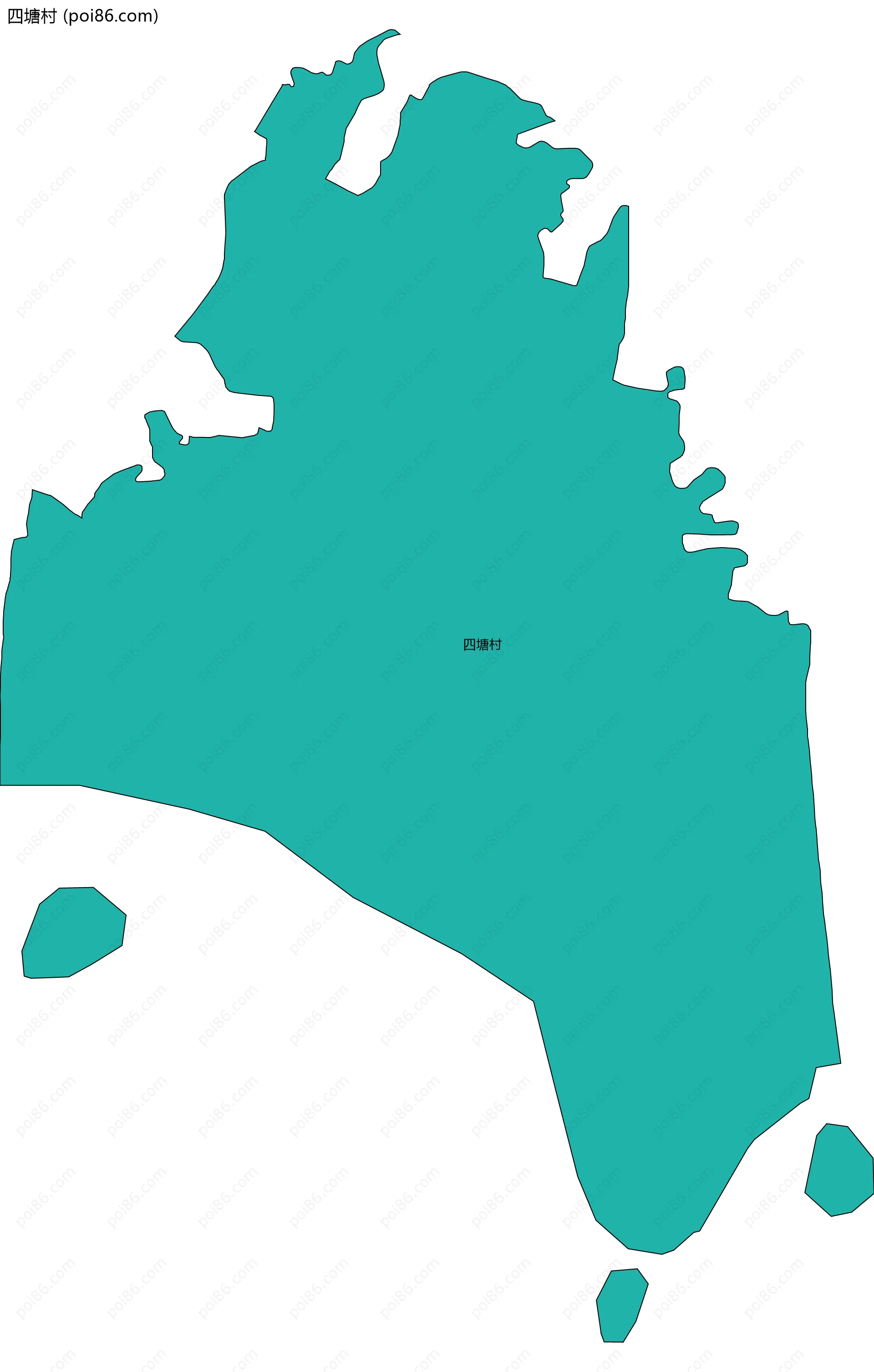 四塘村边界地图