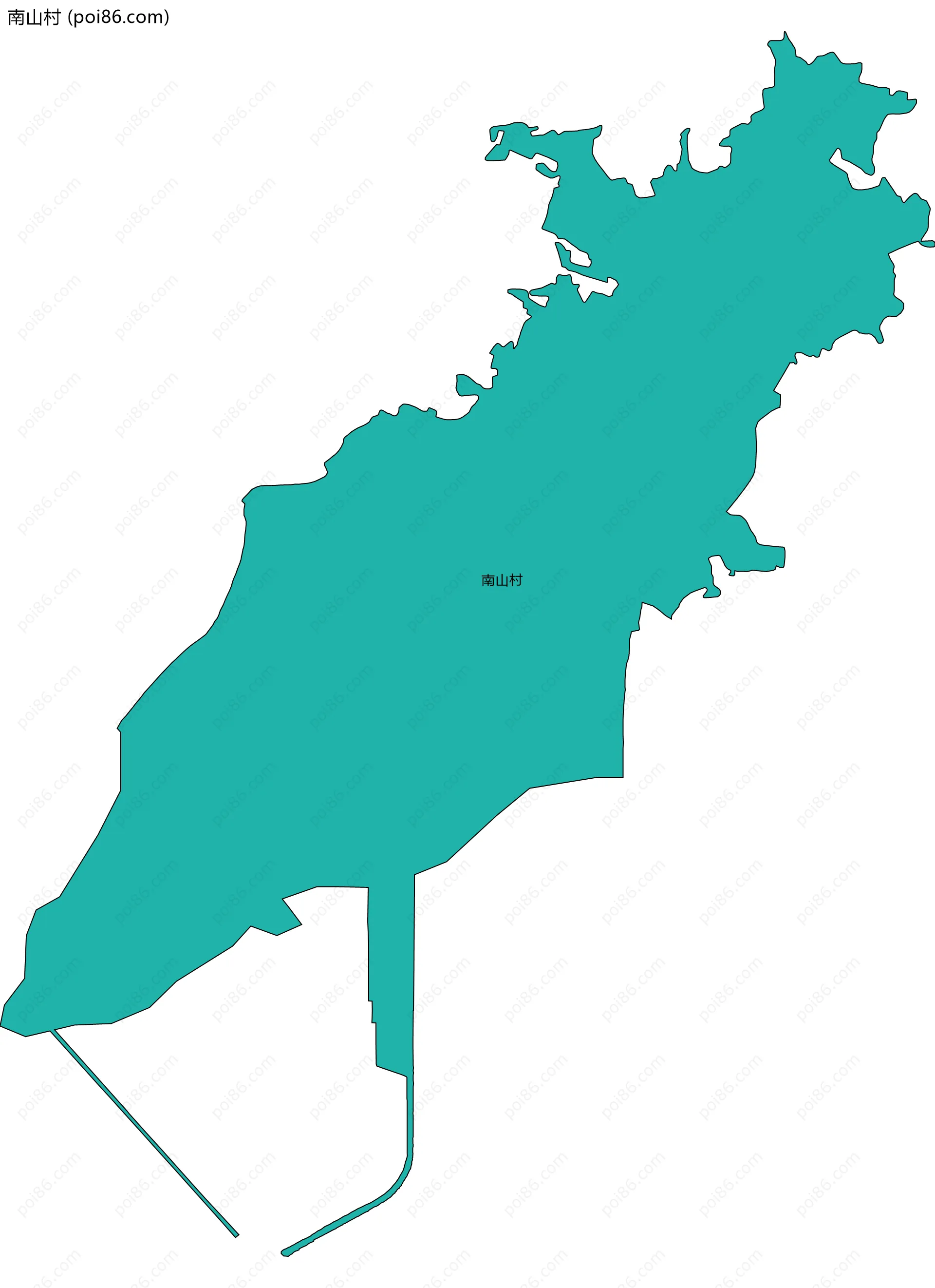 南山村边界地图