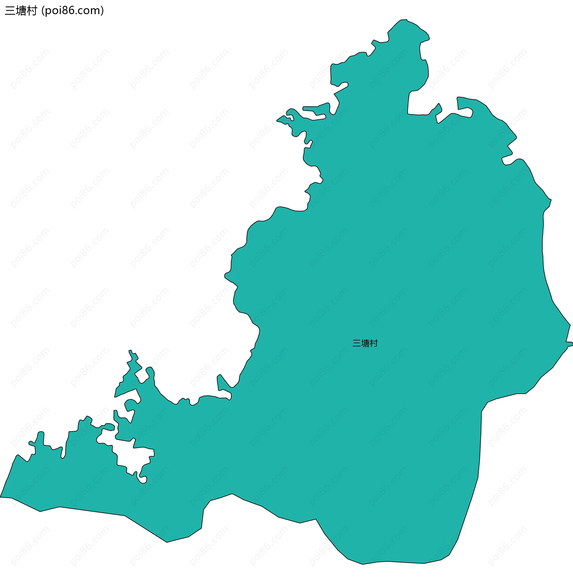 三塘村边界地图