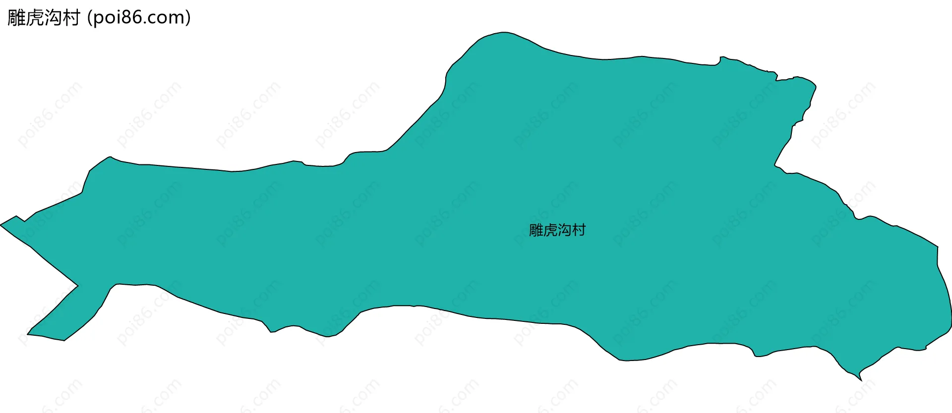 雕虎沟村边界地图