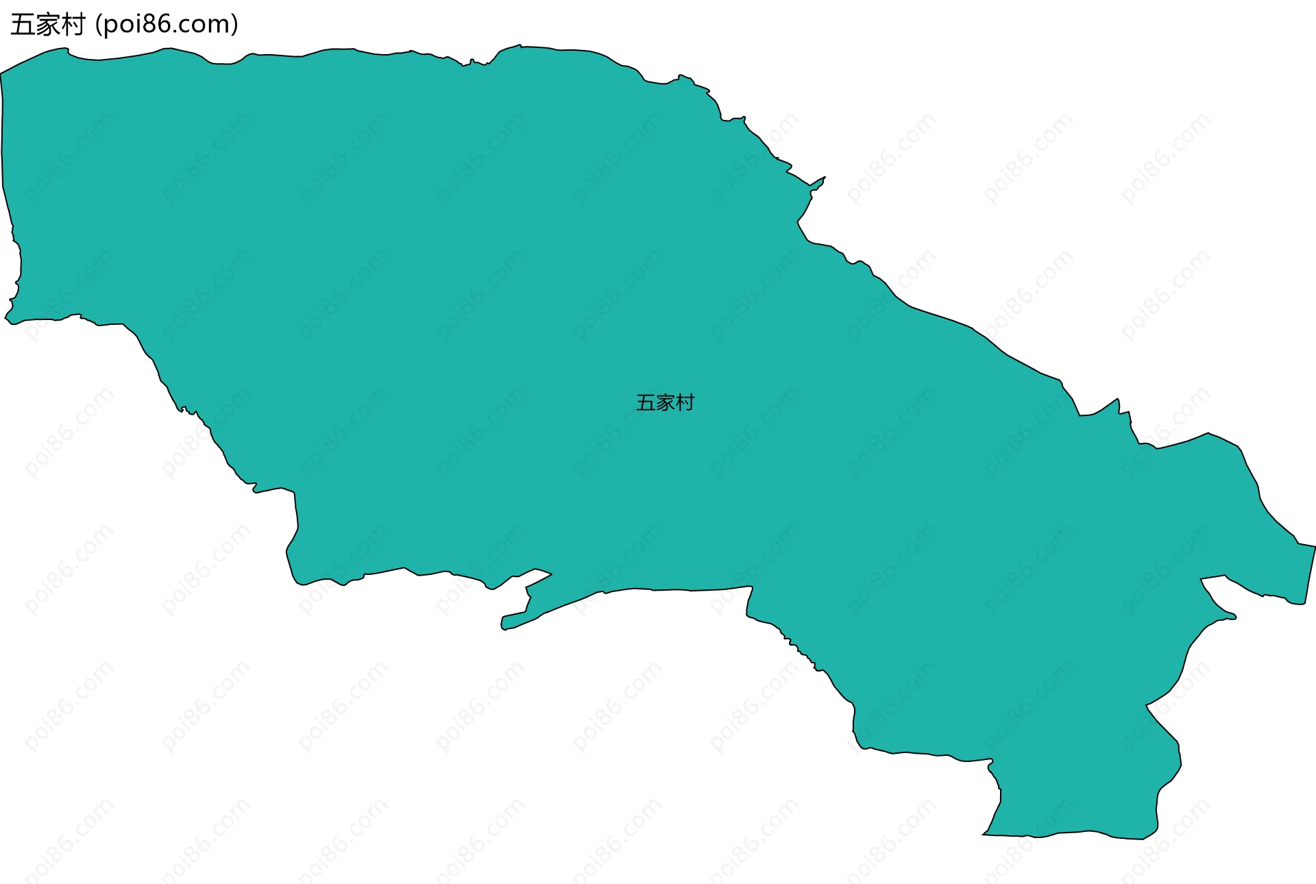 五家村边界地图