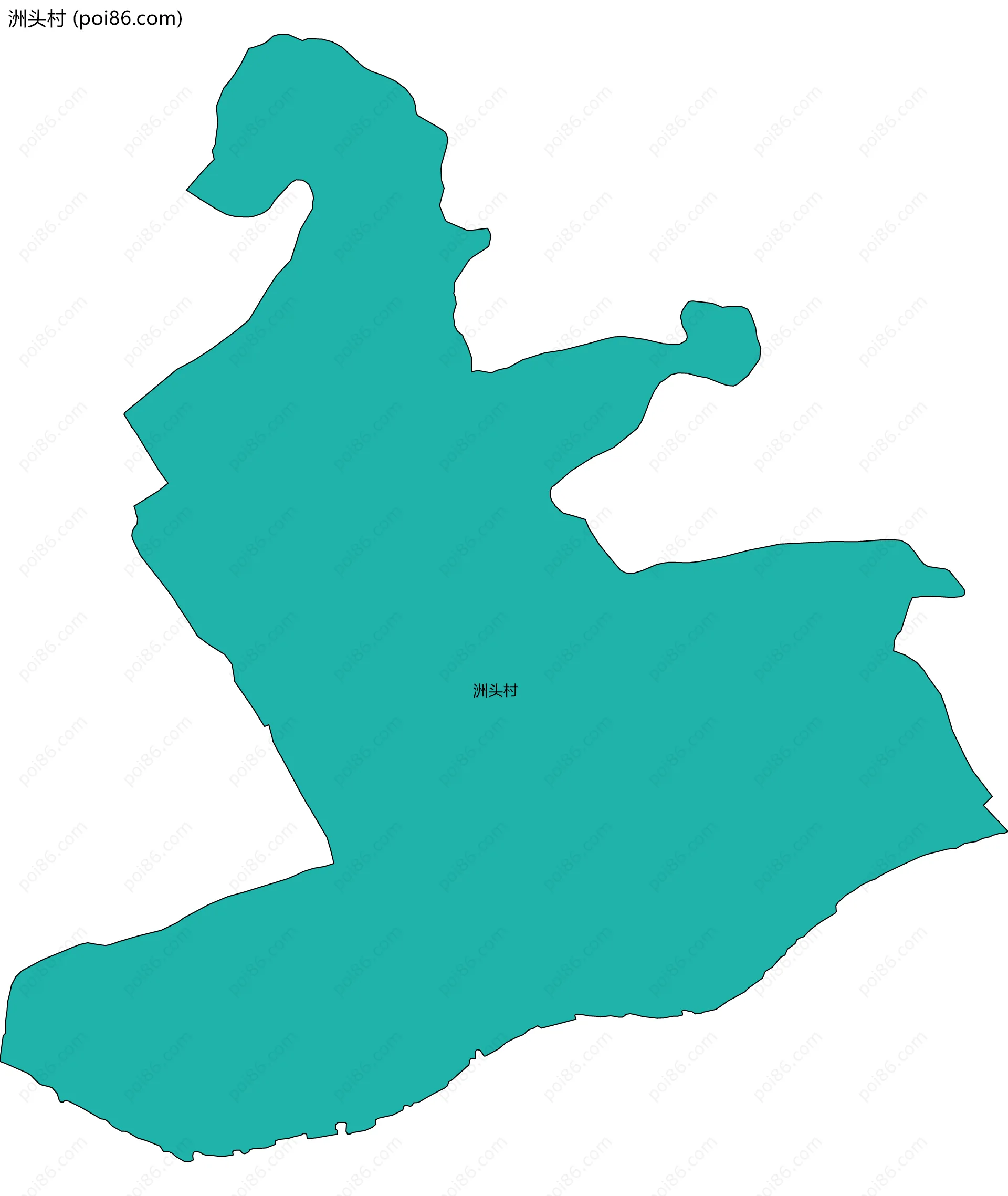 洲头村边界地图