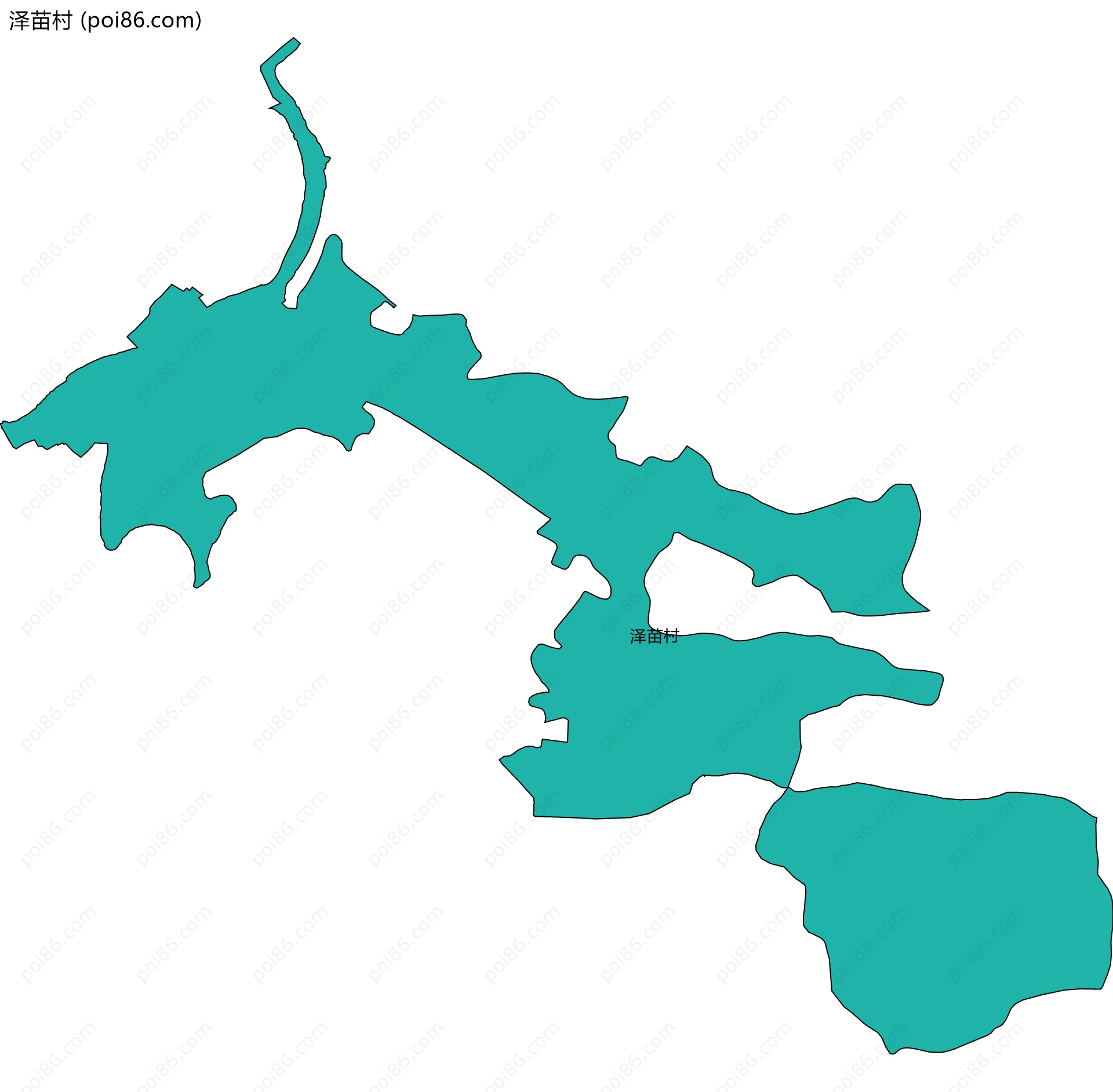 泽苗村边界地图