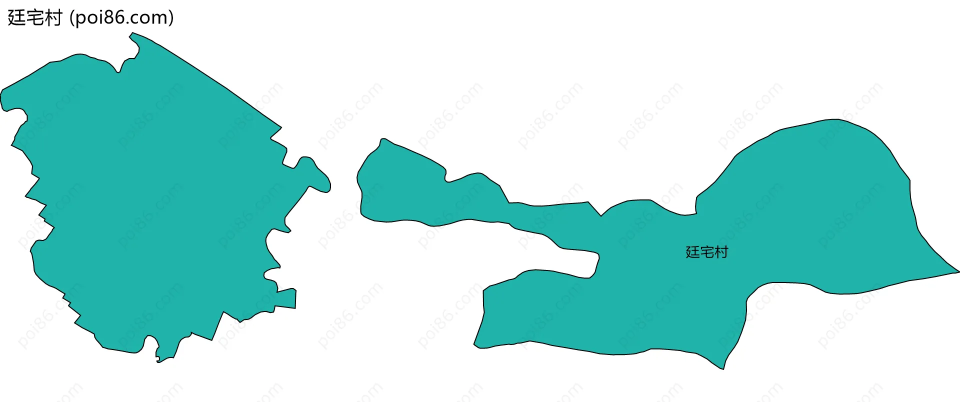 廷宅村边界地图