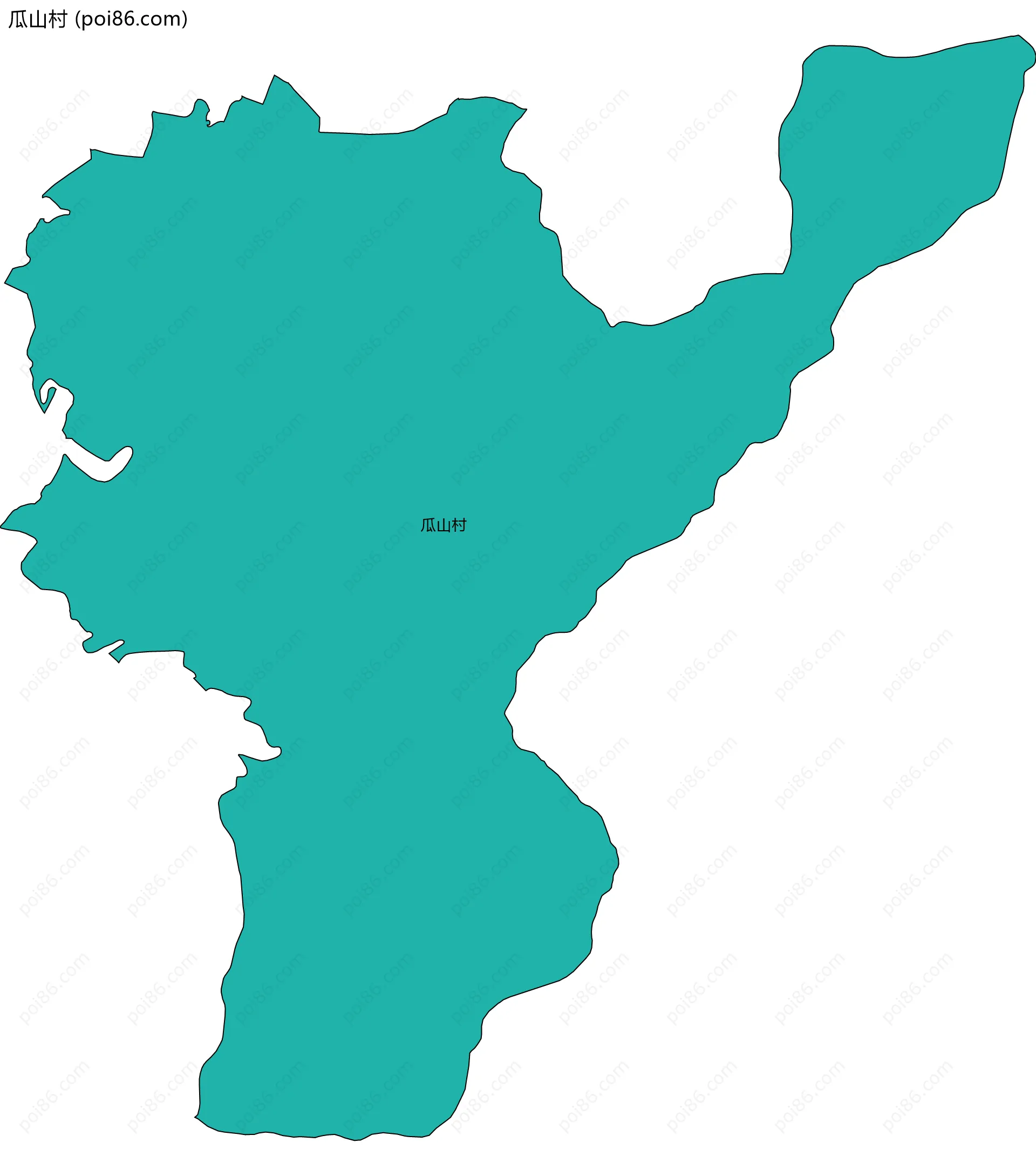 瓜山村边界地图