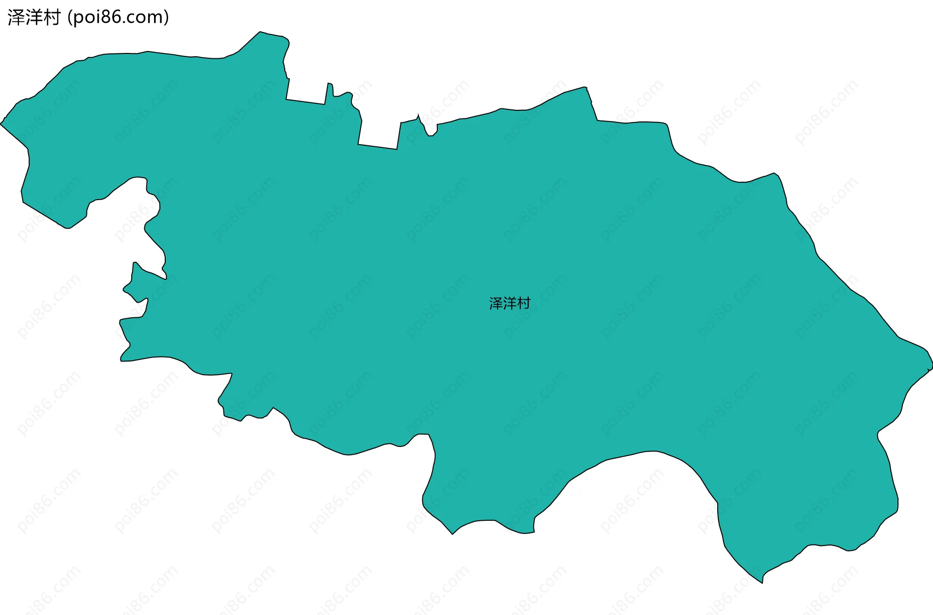 泽洋村边界地图