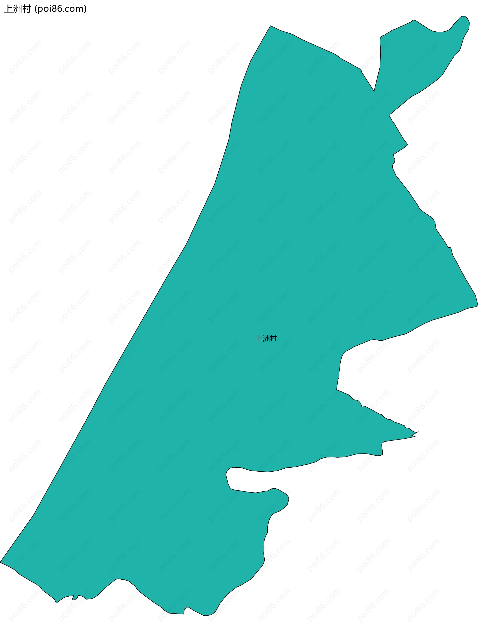 上洲村边界地图