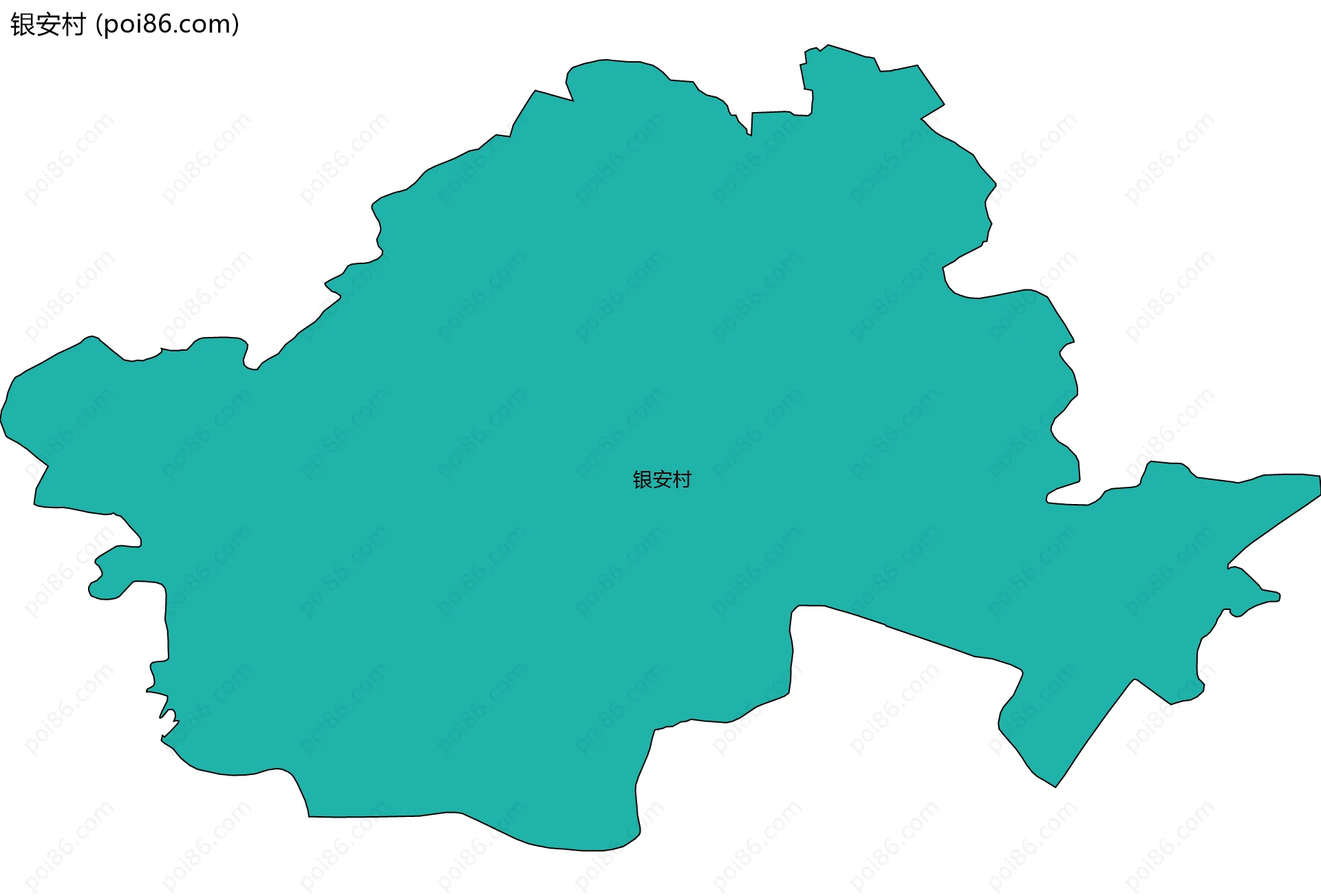 银安村边界地图