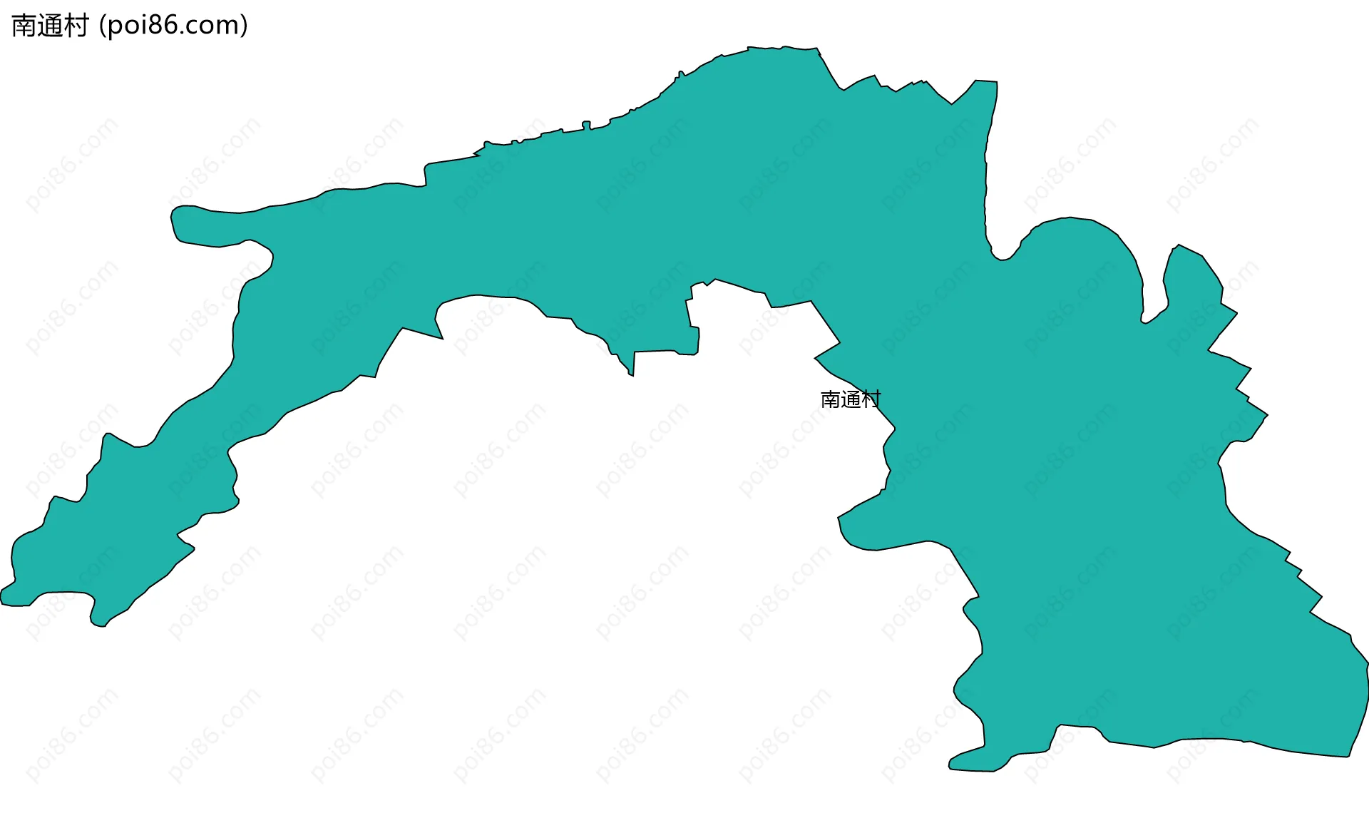 南通村边界地图