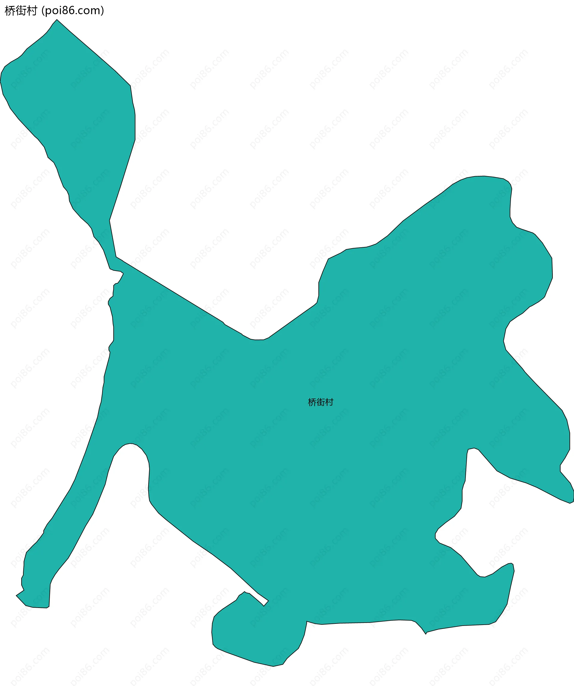 桥街村边界地图