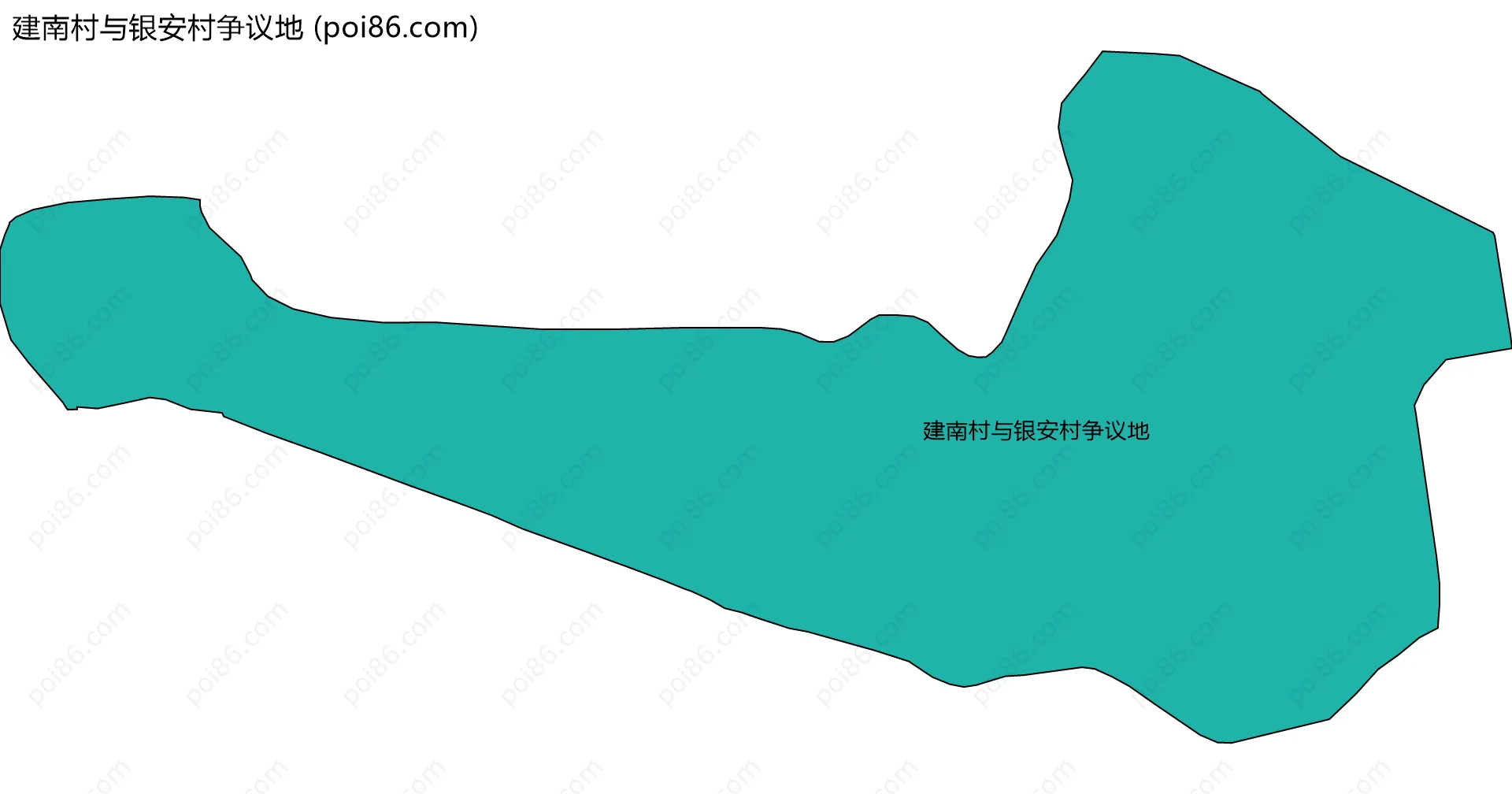 建南村与银安村争议地边界地图