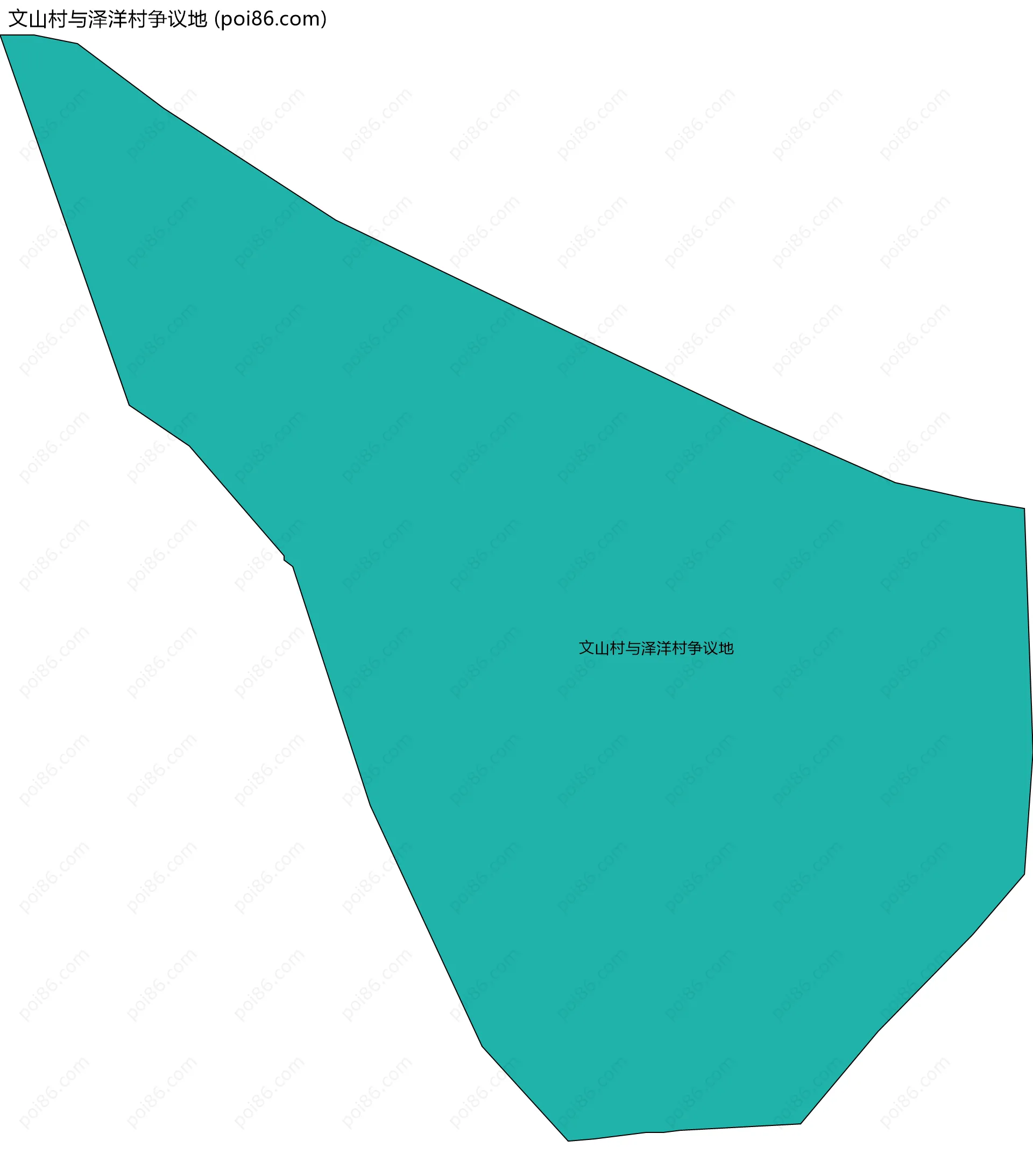 文山村与泽洋村争议地边界地图
