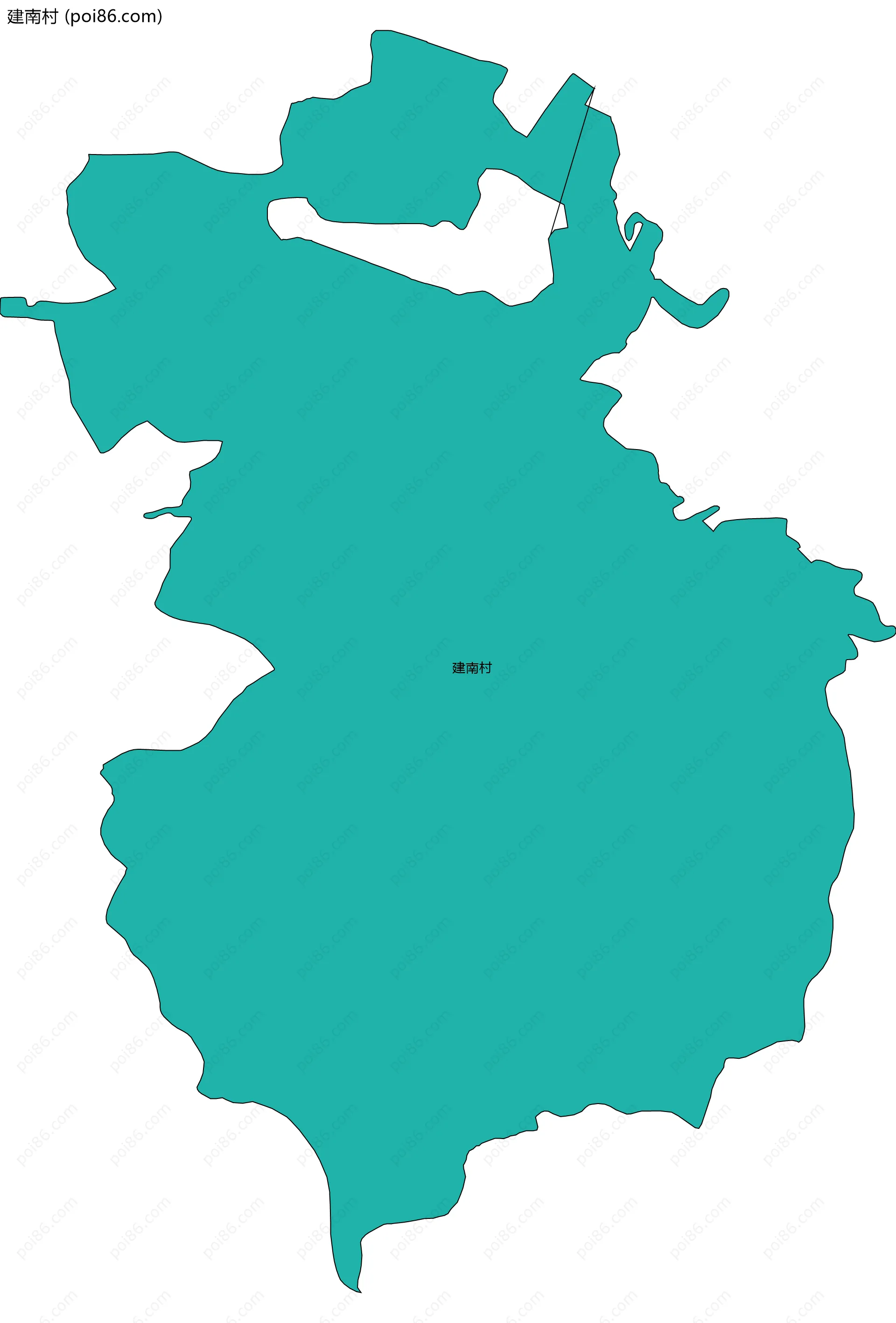 建南村边界地图