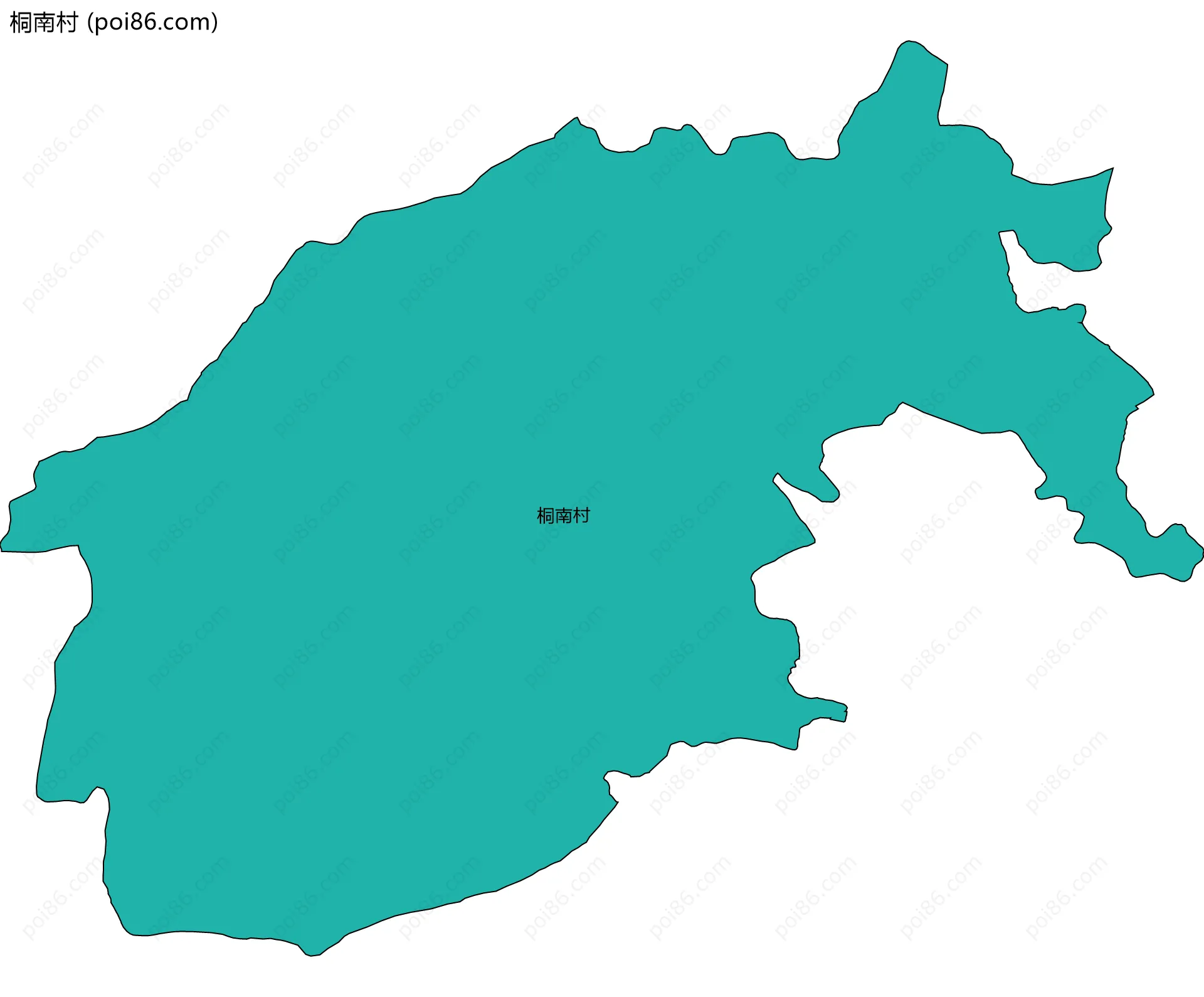 桐南村边界地图