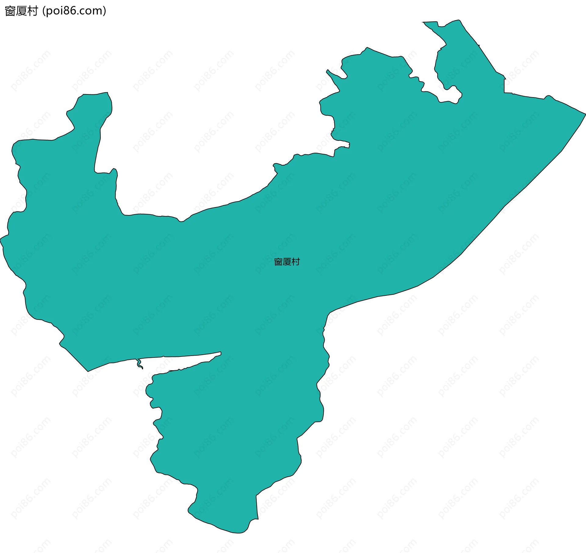 窗厦村边界地图